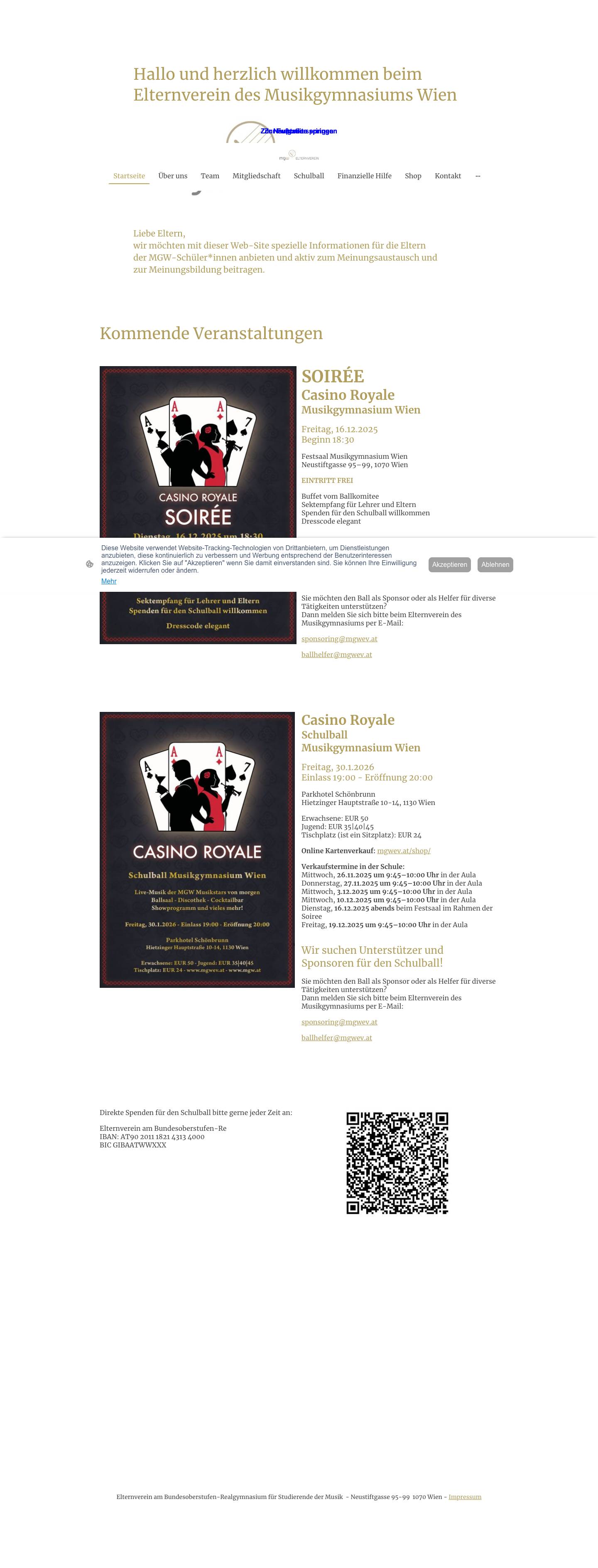 Über uns - Full Screenshot