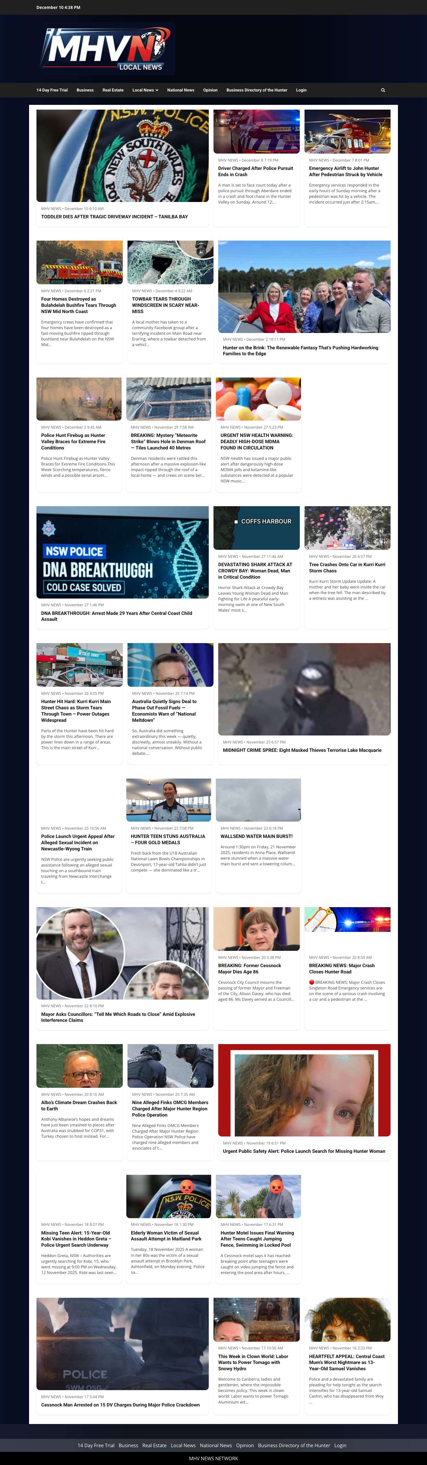 MHV NEWS - Full Screenshot