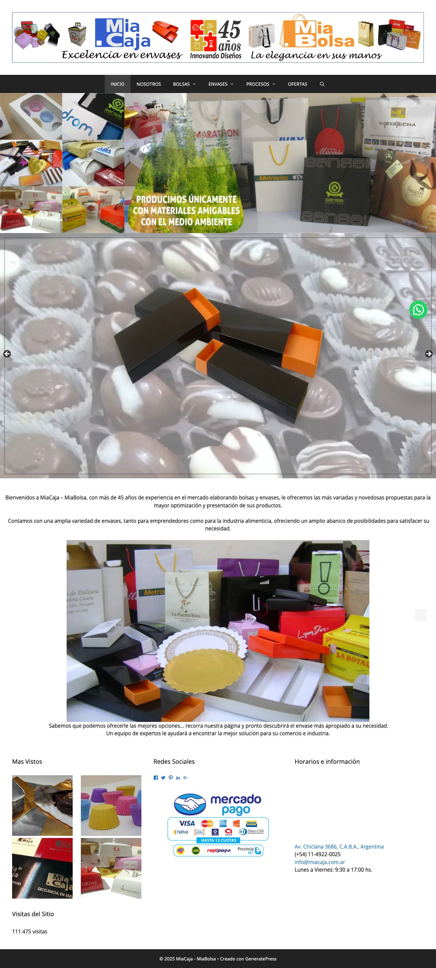 MiaCaja – MiaBolsa – Envases impresos – Bolsas personalizadasWhatsApp - Full Screenshot