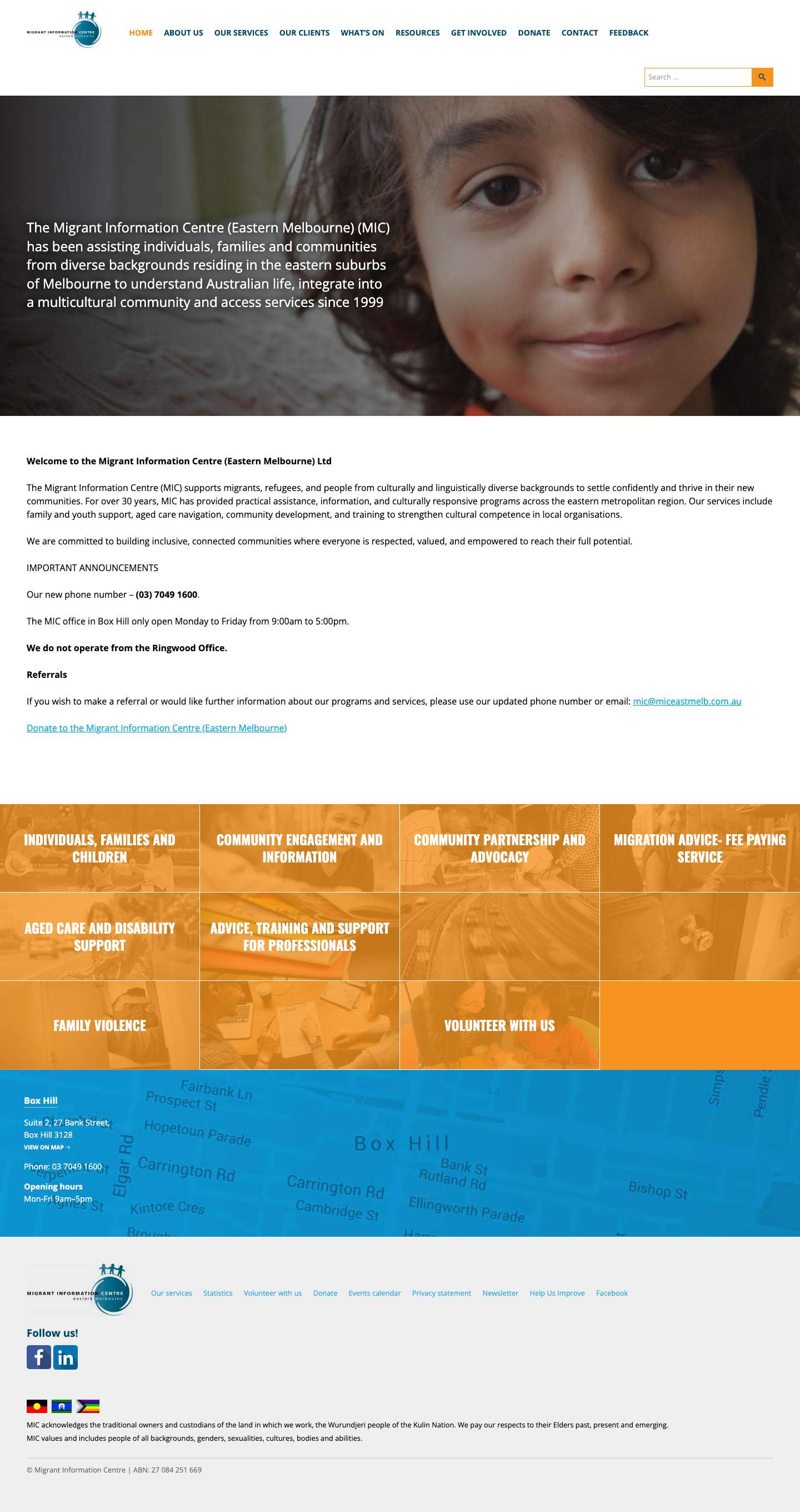 Migrant Information Centre | Eastern Melbourne | Services for migrants and refugees - Full Screenshot