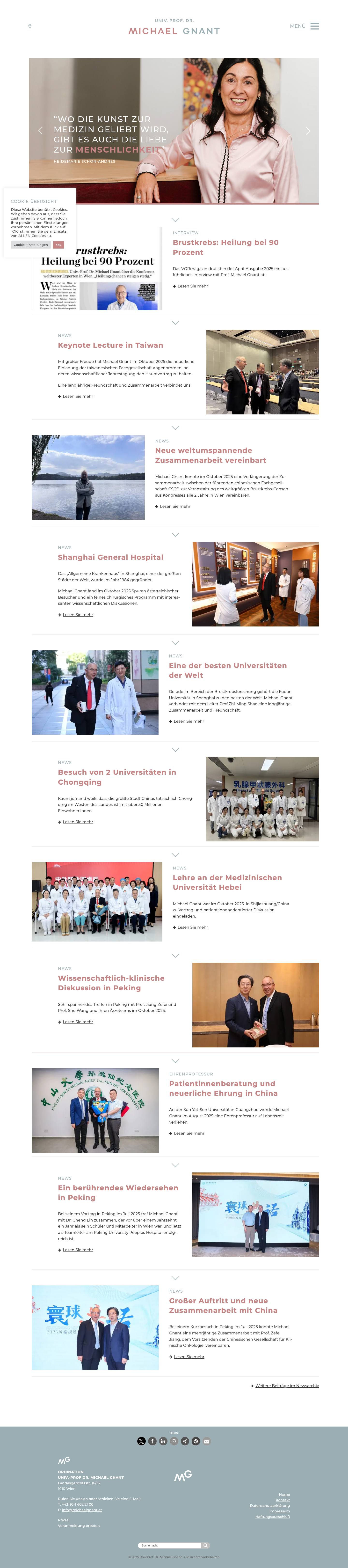 Ordination Univ. Prof. Dr. Michael Gnant - Full Screenshot