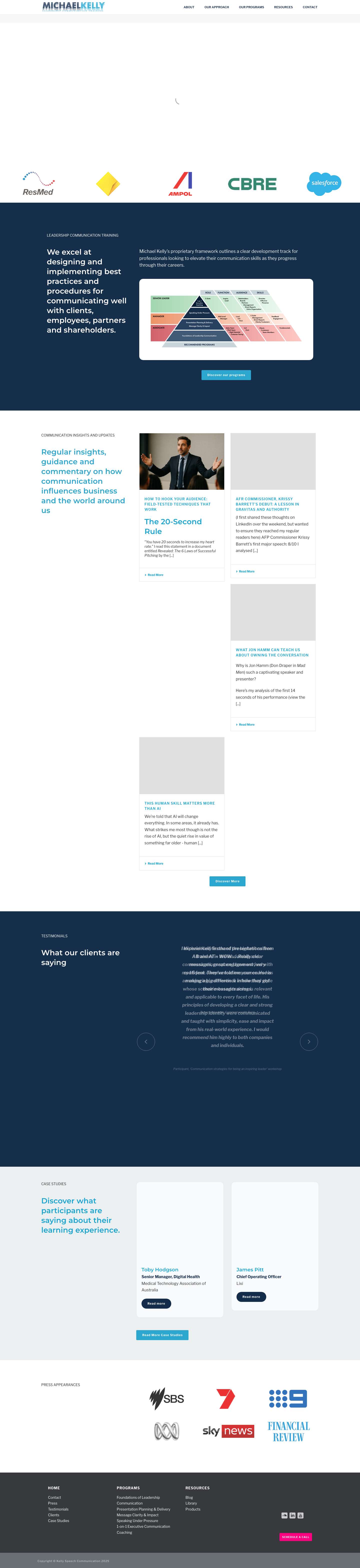 Michael Kelly - Leadership Communication Training - Full Screenshot
