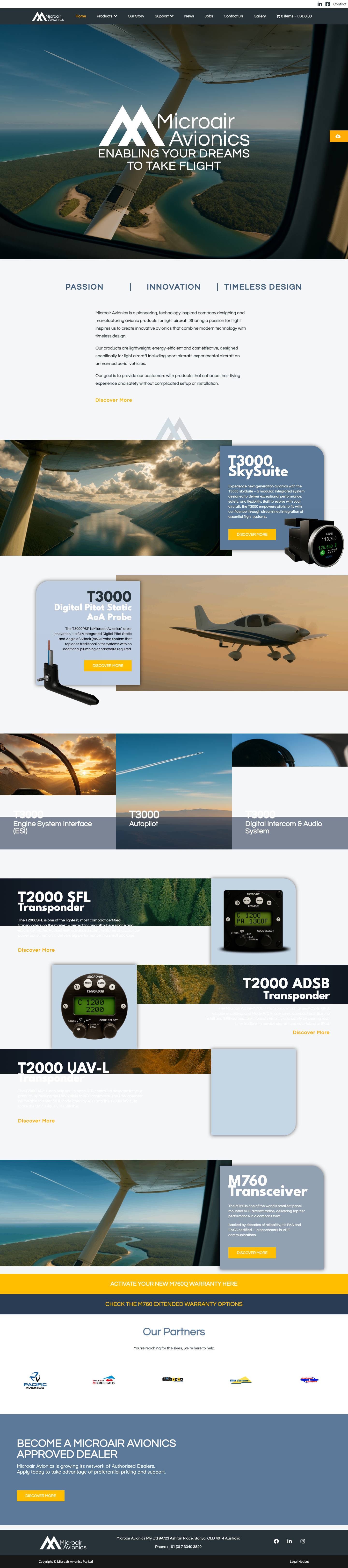 Microair Avionics pioneering lightweight, affordable avionics - Full Screenshot