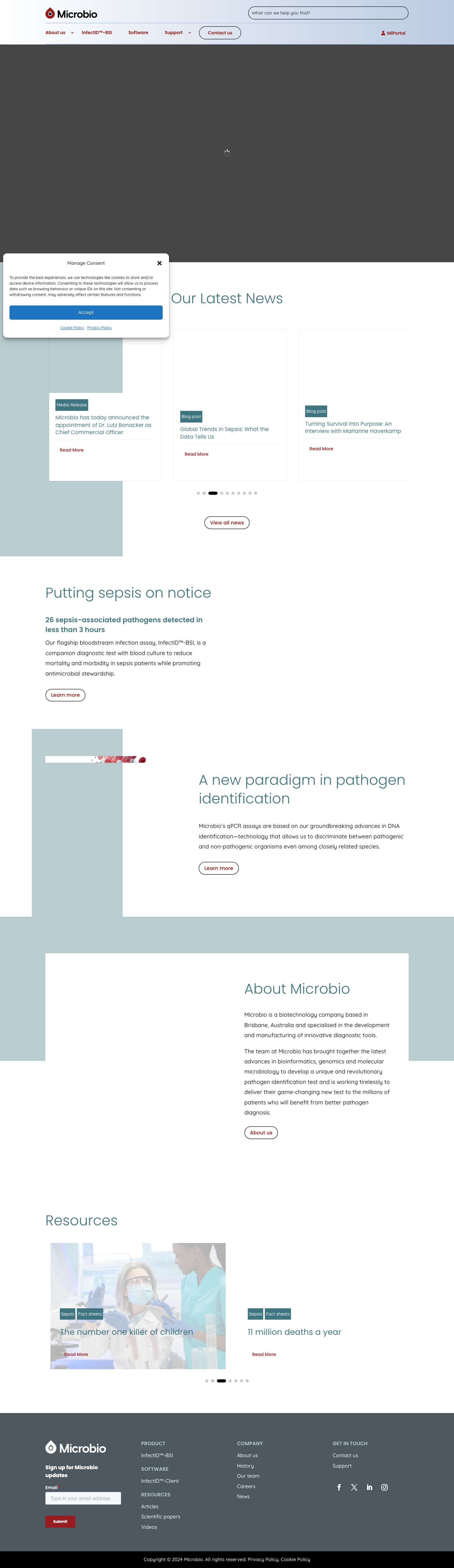Home - Microbio - Full Screenshot