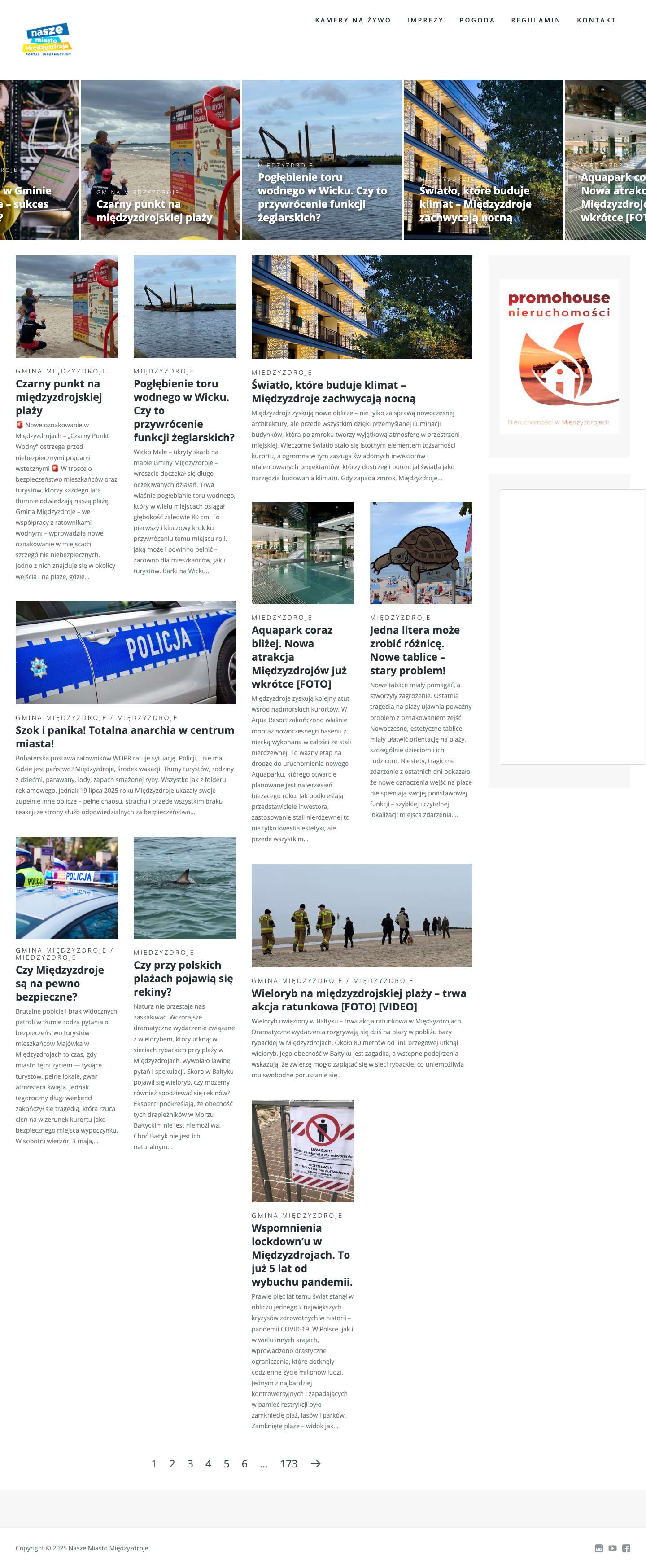 Nasze Miasto Międzyzdroje - Portal informacyjny Gminy Międzyzdroje - Wiadomości, Informacje - Full Screenshot