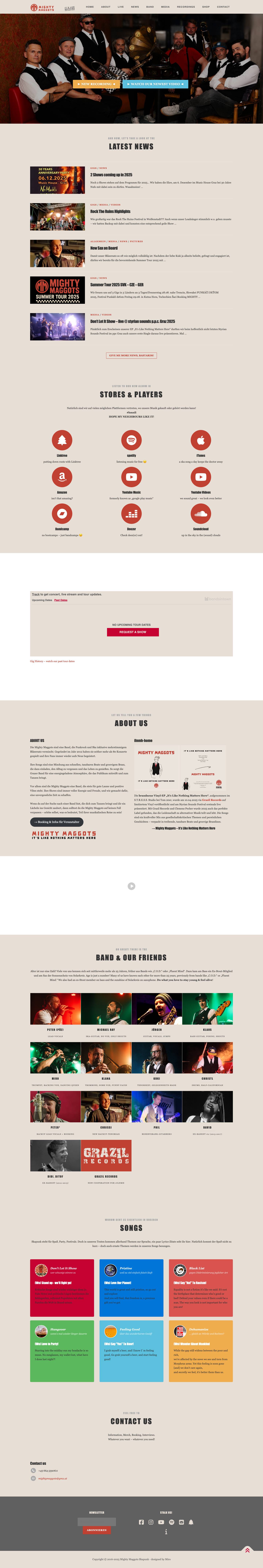 Mighty Maggots – Ska Reggae Skapunk – being fed and getting fatter since 2012 - Full Screenshot