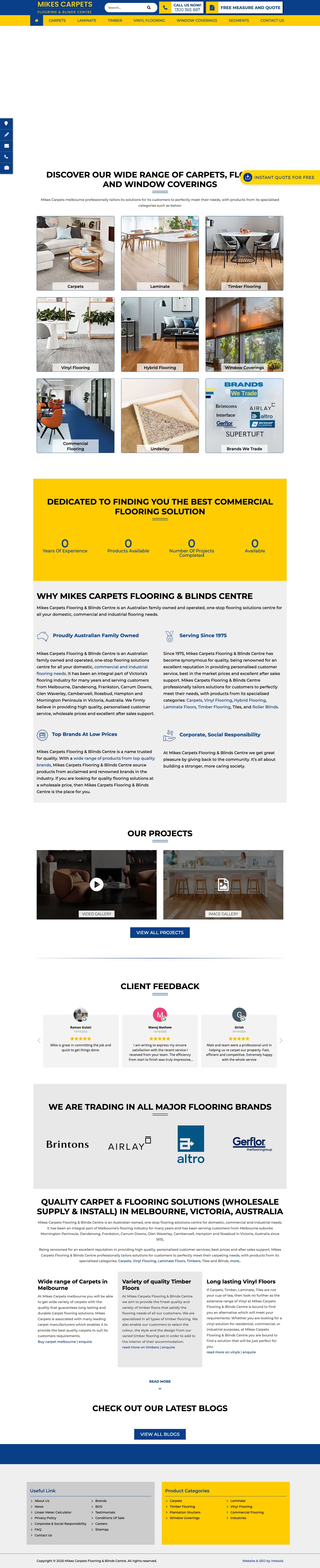 Mikes Carpets Flooring & Blinds | Carpets Specialist in Melbourne - Full Screenshot