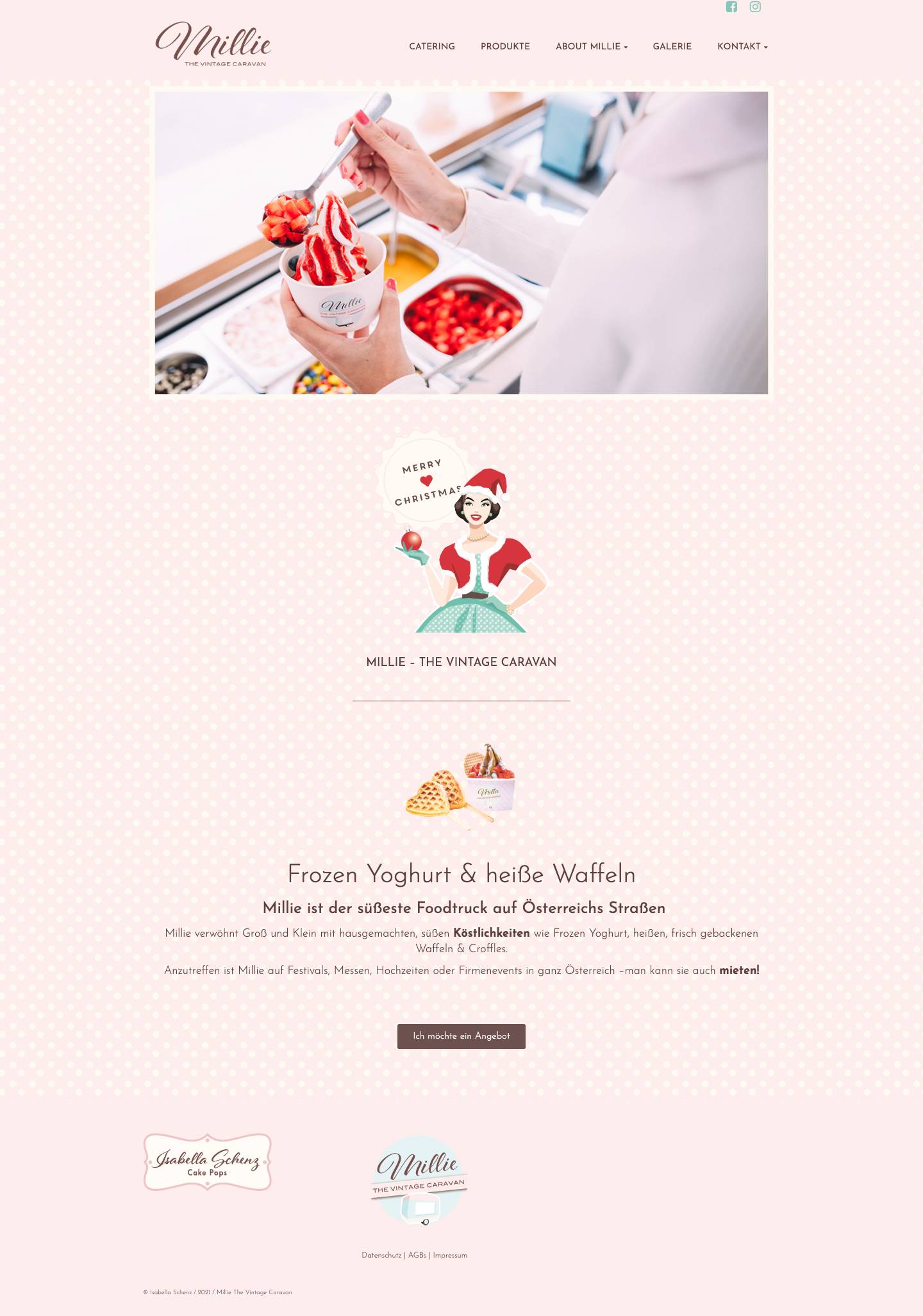 Millie The Vintage Caravan – Foodtruck mit Frozen Yoghurt - Full Screenshot