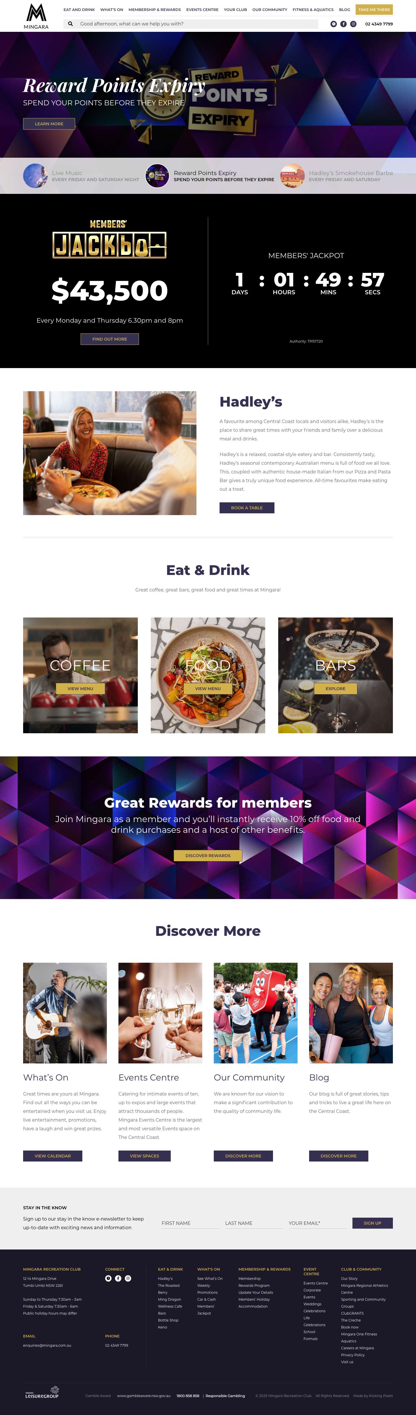 Home - Mingara - Full Screenshot