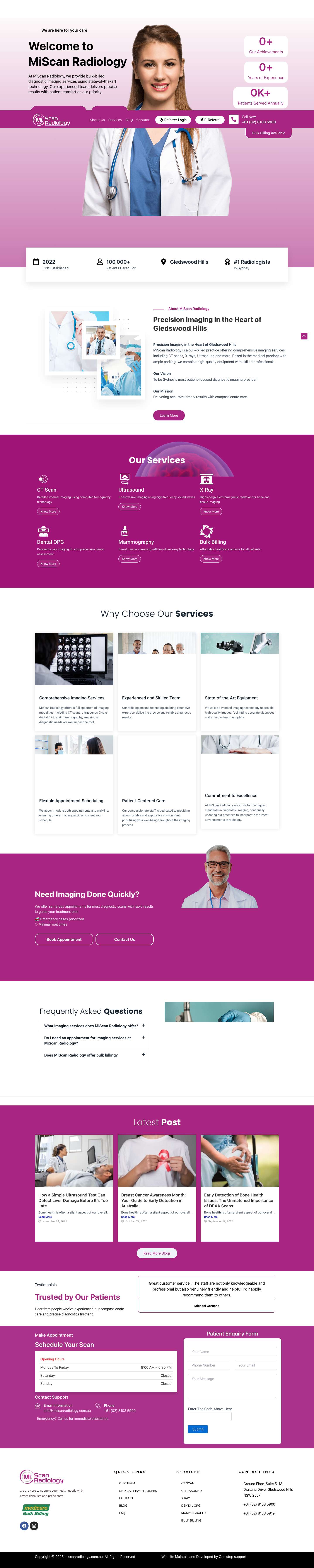 Radiology Services near me in Gregory Hills & Gledswood Hills - Full Screenshot