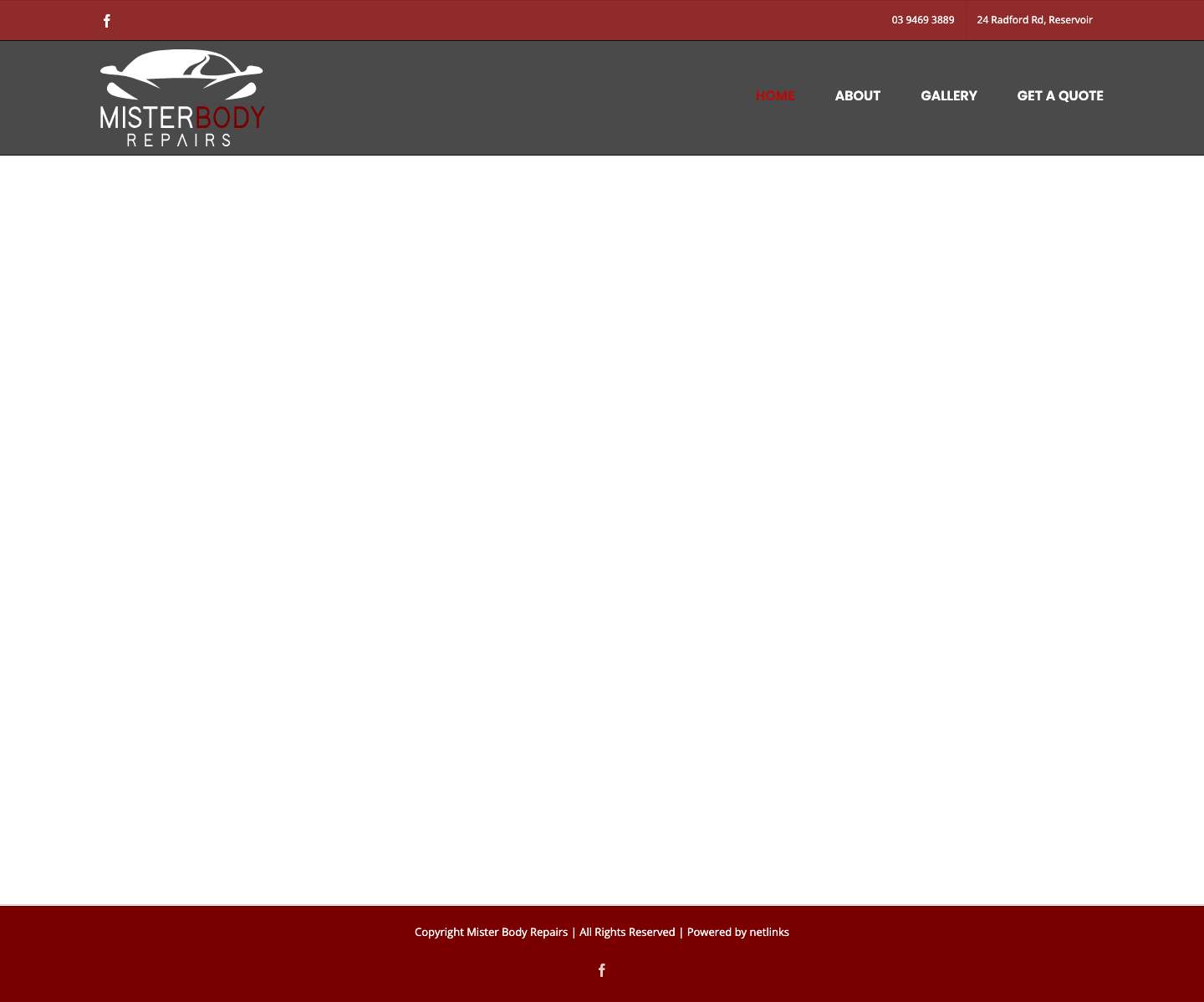 Mister Body Repairs - Panel Beater Reservoir - Mister Body Repairs - Full Screenshot