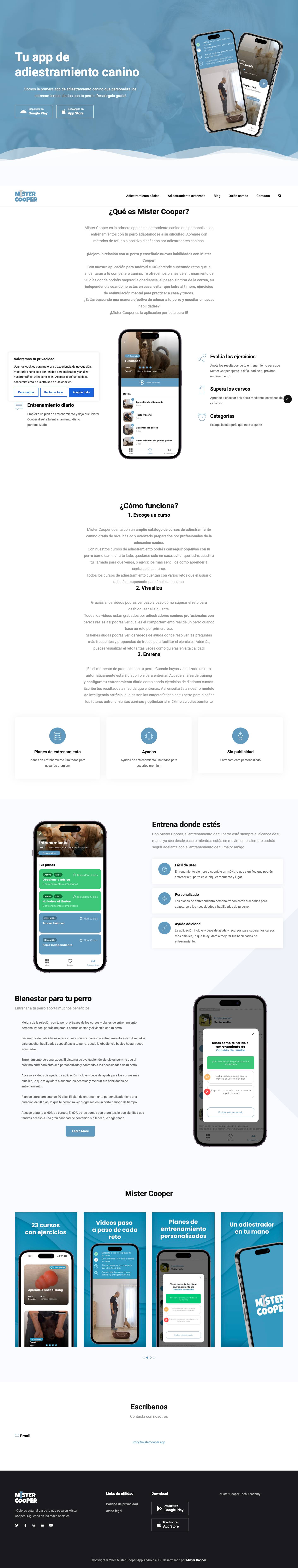 Mister Cooper - La app de Educación Canina - Full Screenshot