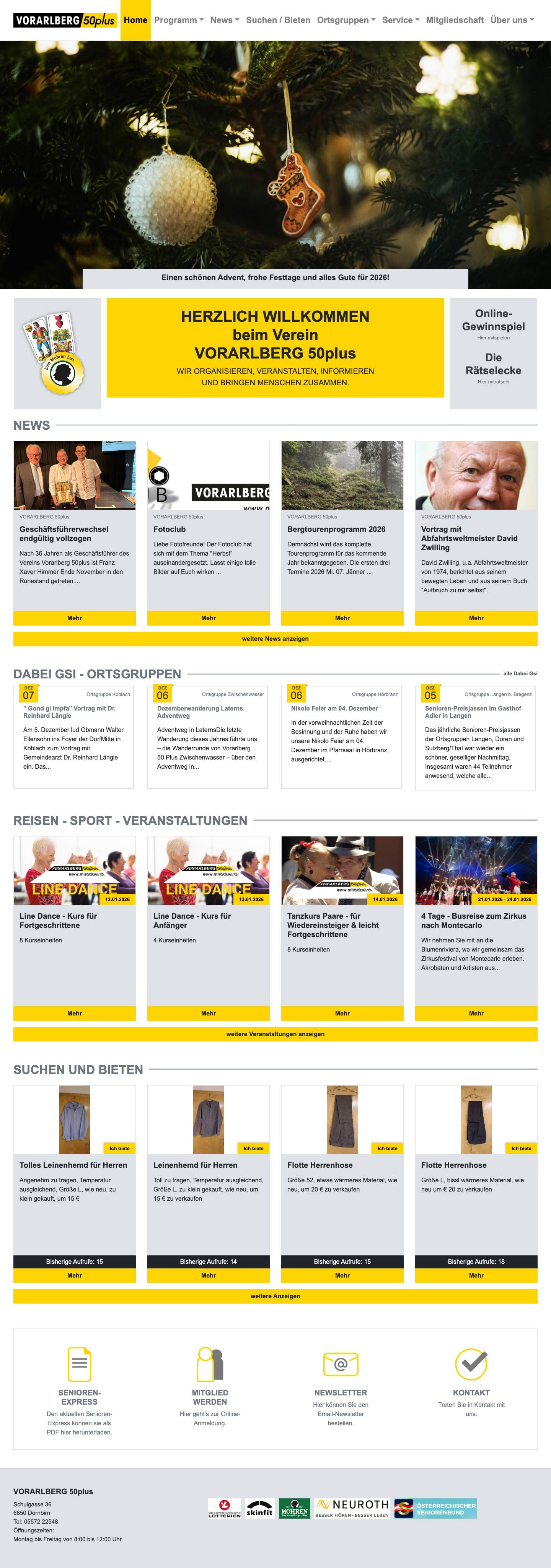 VORARLBERG 50plus - Full Screenshot