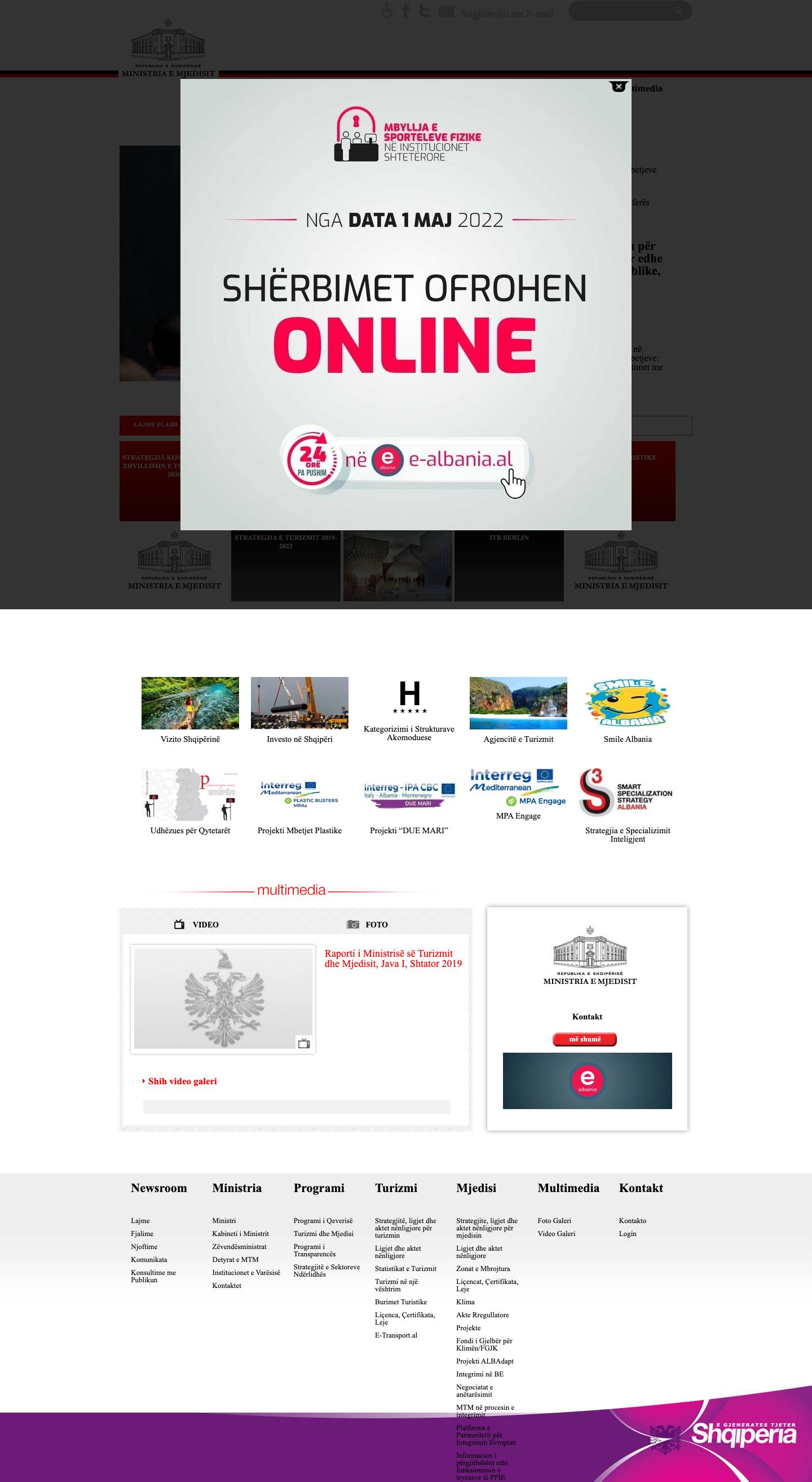 Ministria e Mjedisit - Full Screenshot