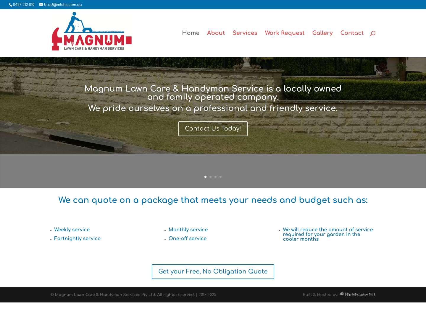 Magnum Lawn Care & Handyman Services | Professional & Friendly Domestic Related Services - Full Screenshot