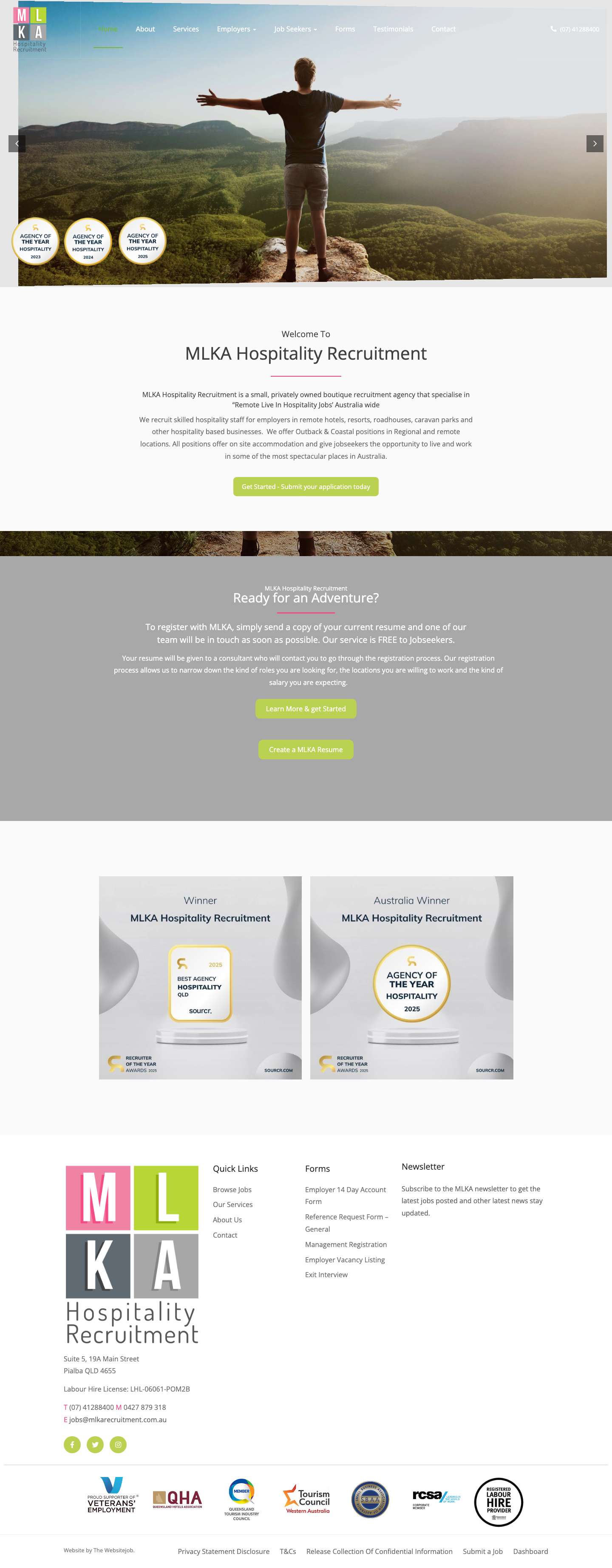 MLKA Hospitality Recruitment | Remote Live in Hospitality jobs in Australia - Full Screenshot