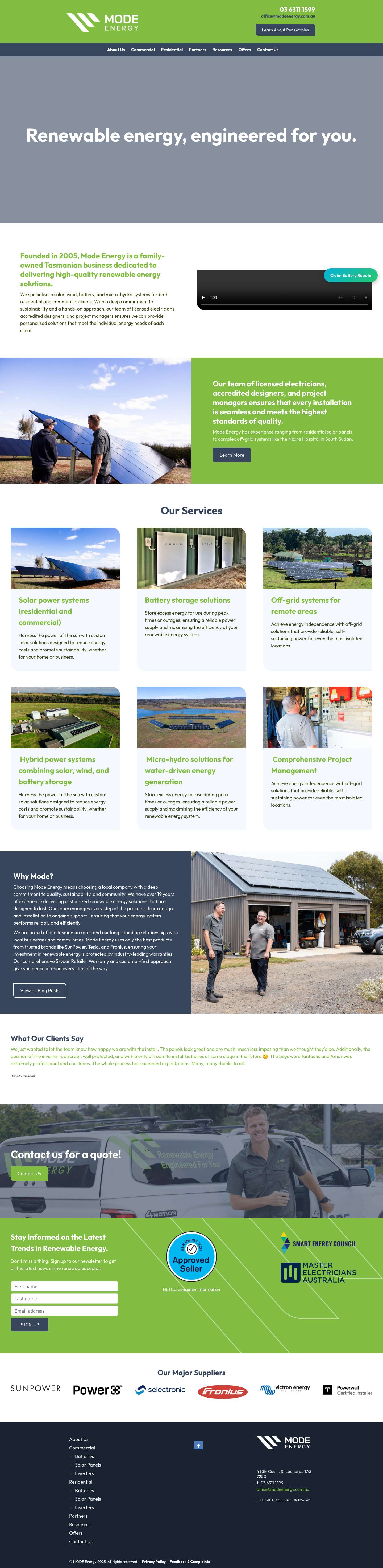 Mode Energy - Renewable Energy, Engineered for You. - Full Screenshot