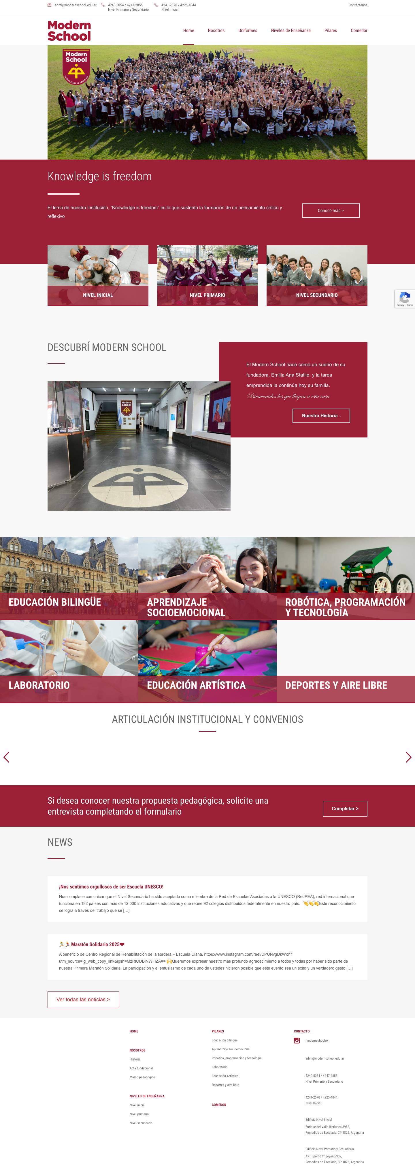 Home - Modern School - Full Screenshot