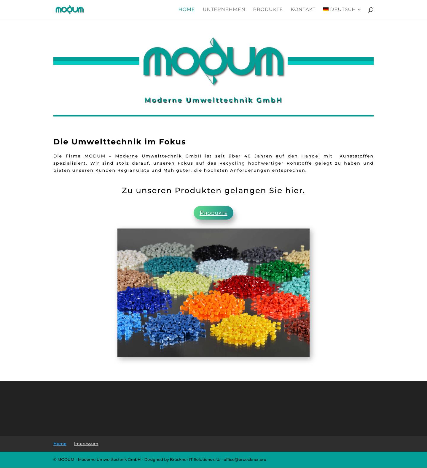 Home - MODUM - Moderne Umwelttechnik GmbH - Full Screenshot