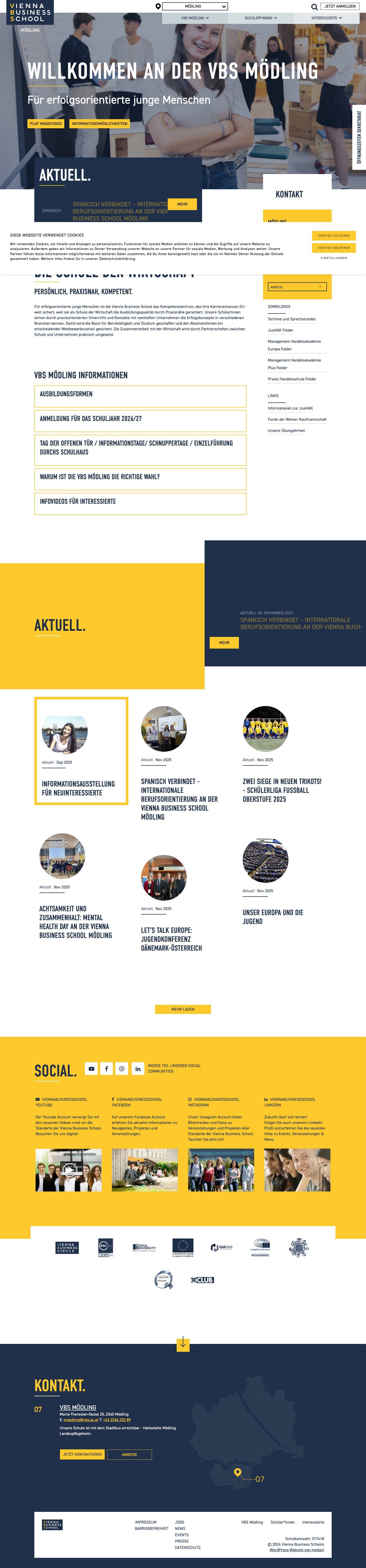 Vienna Business School Mödling - Vienna Business School - Mödling - Full Screenshot