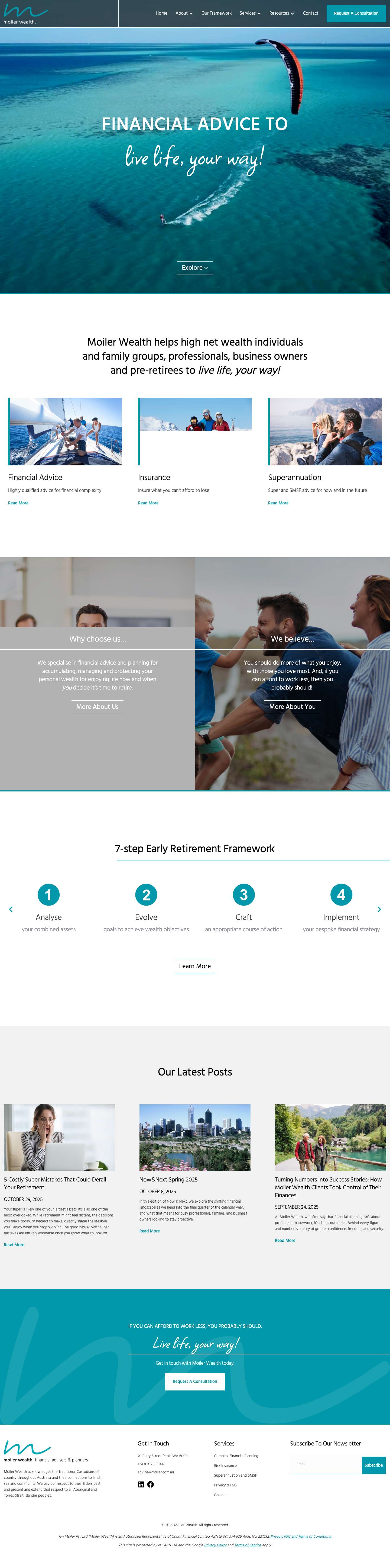 Moiler Wealth | Financial Planners & Advisers | Perth WA - Full Screenshot