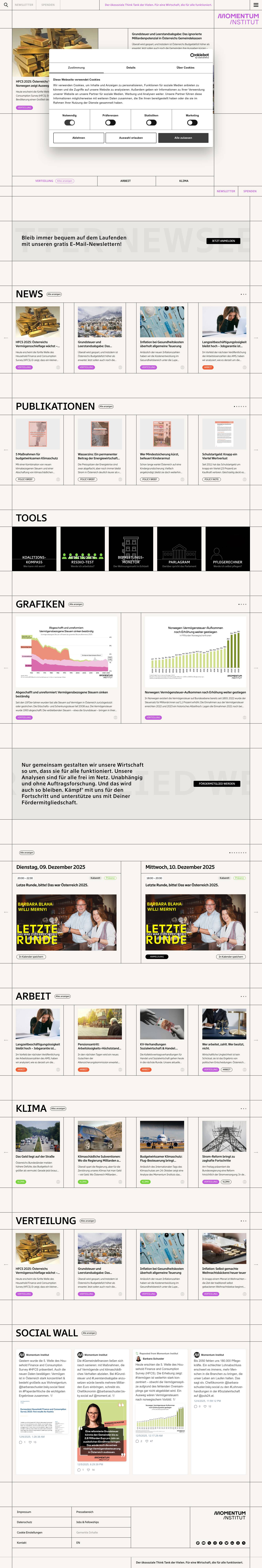 Startseite - Momentum Institut - Full Screenshot