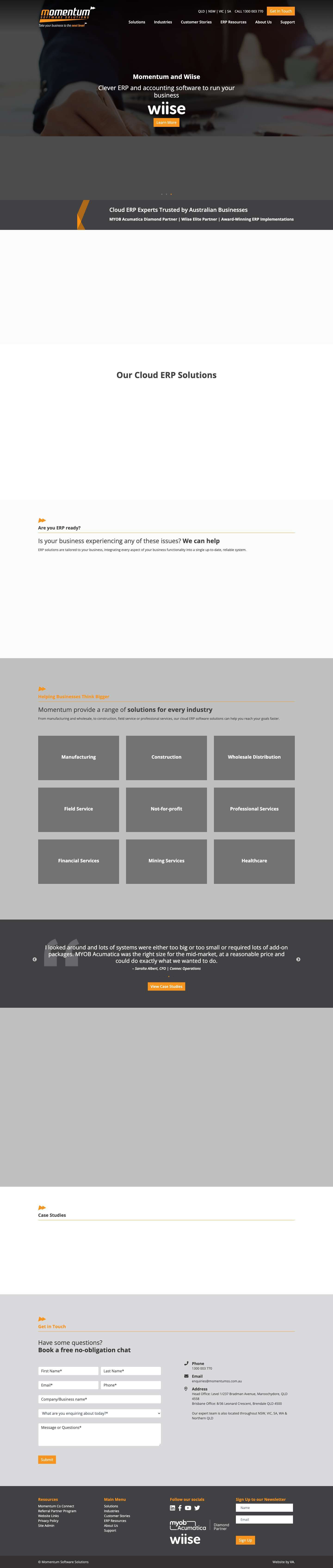 Momentum Software Solutions | Taking your business to the next level. - Full Screenshot