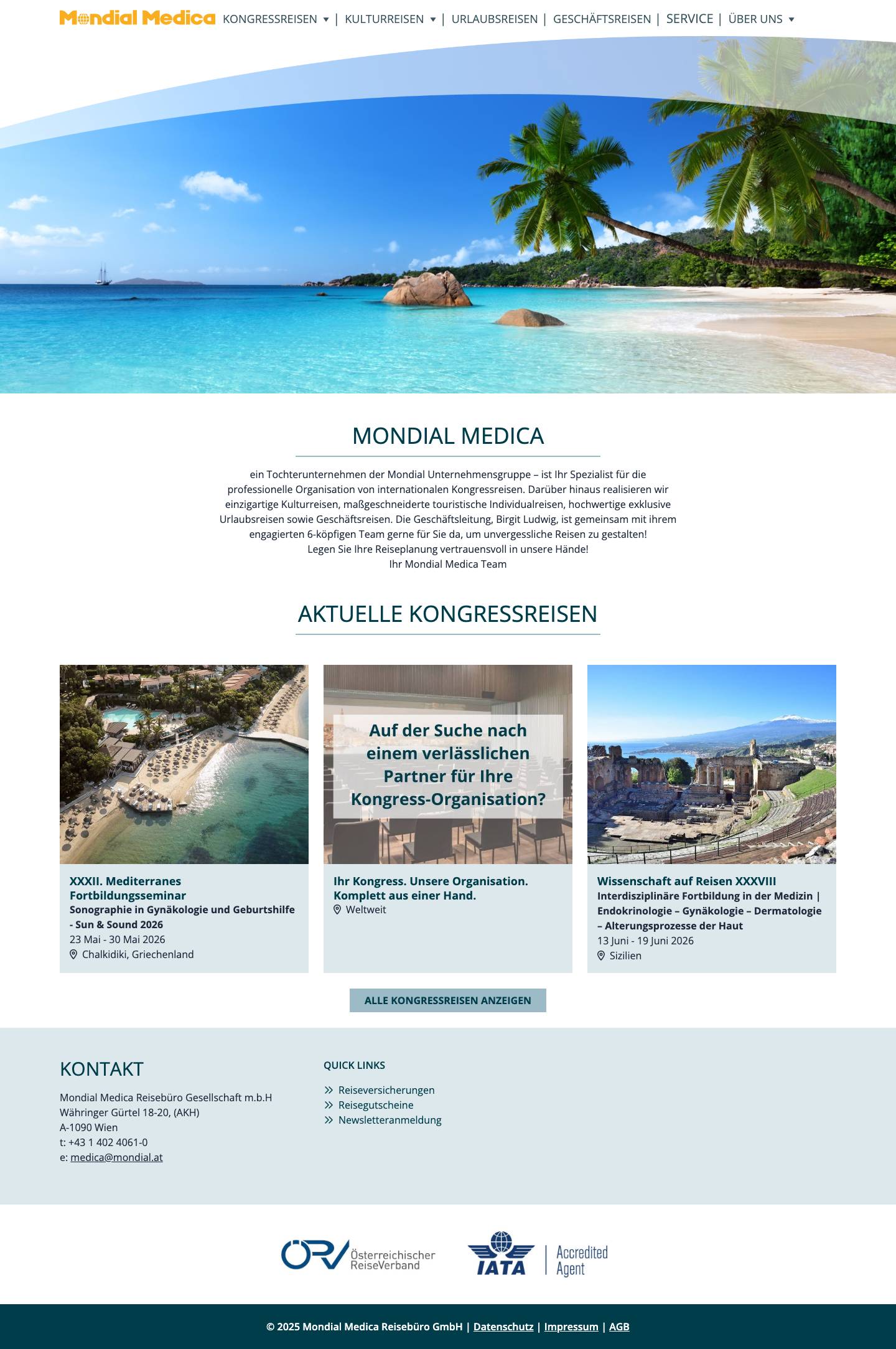 Startseite | Mondial Medica - Full Screenshot