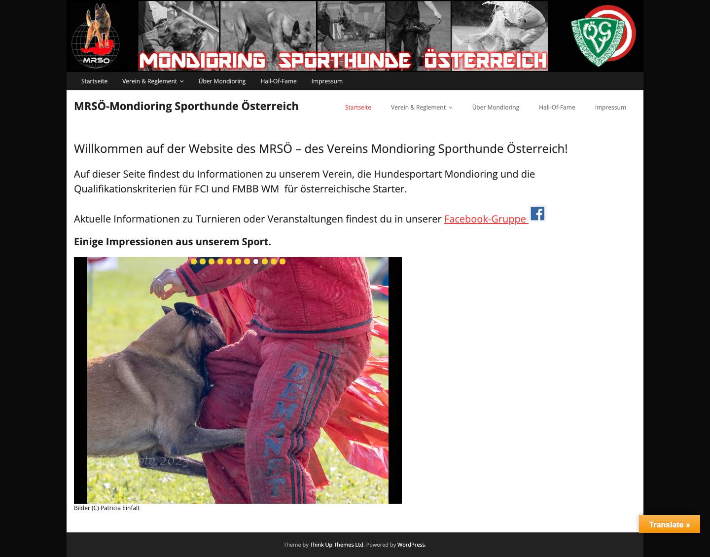 MRSÖ-Mondioring Sporthunde Österreich - Full Screenshot