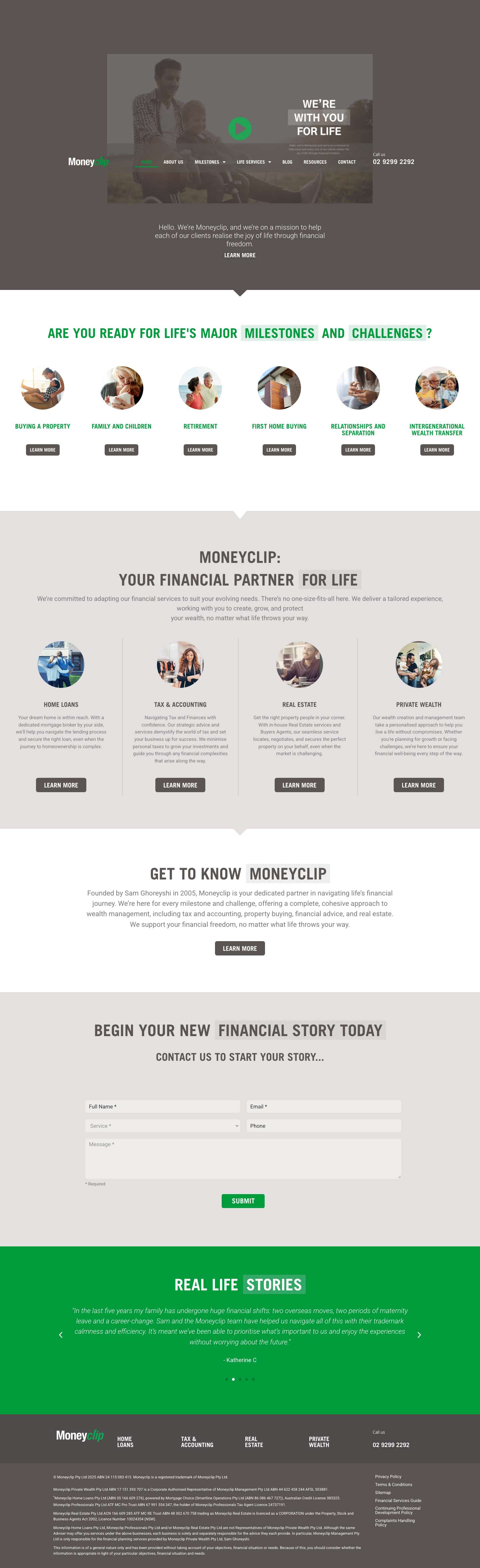 Moneyclip - home loan, taxation, real estate and private wealth solutions - Full Screenshot