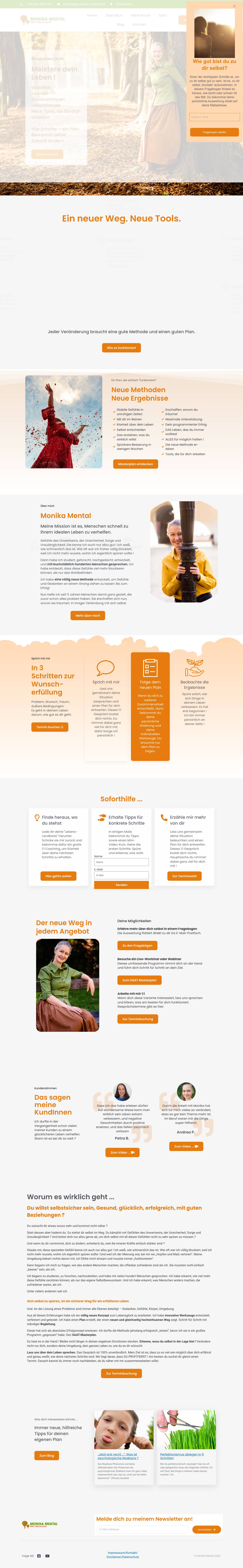 Home - Monika Mental – Meistere dein Leben - Full Screenshot