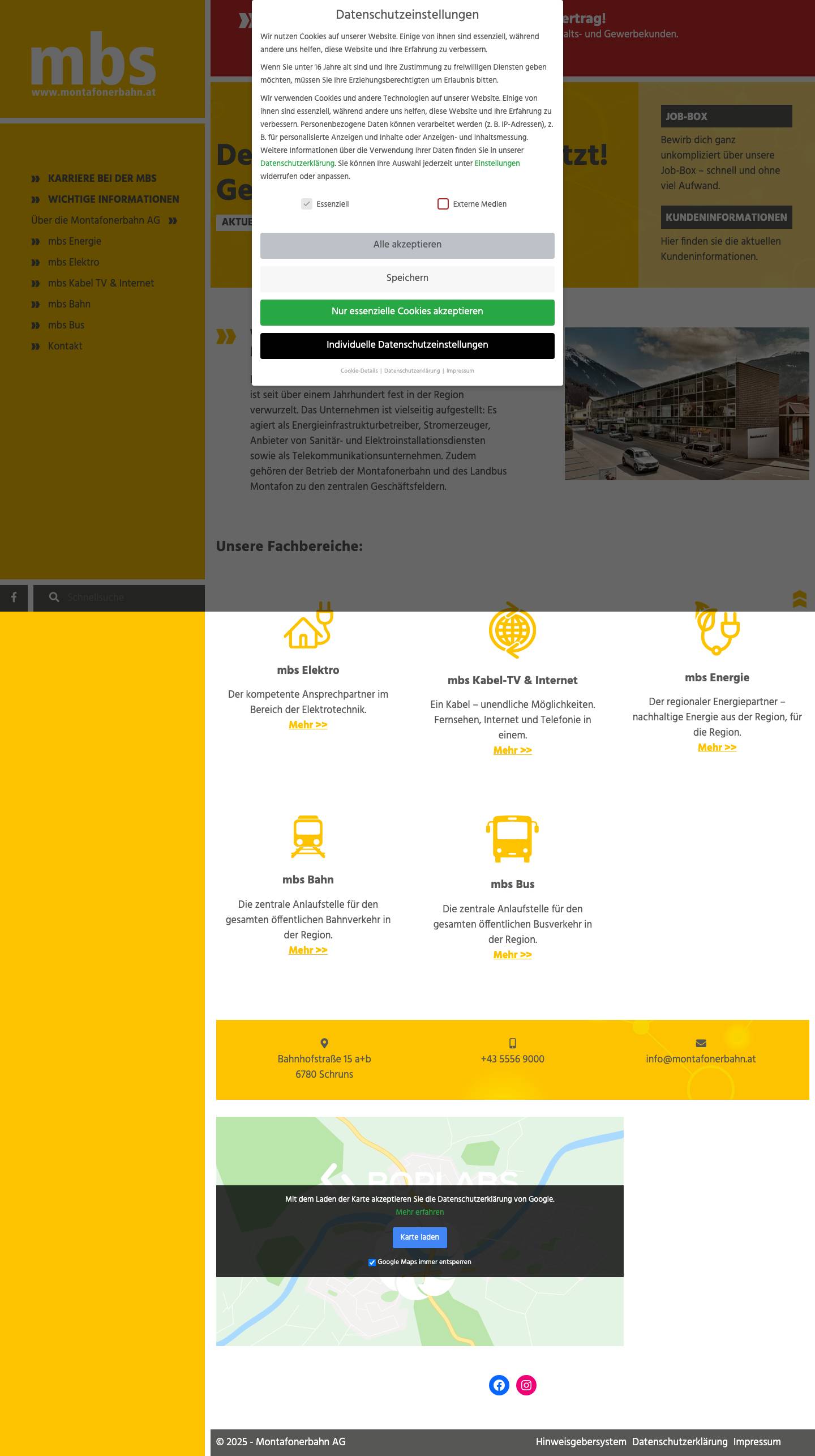 Montafonerbahn AG - Montafonerbahn AG - Full Screenshot