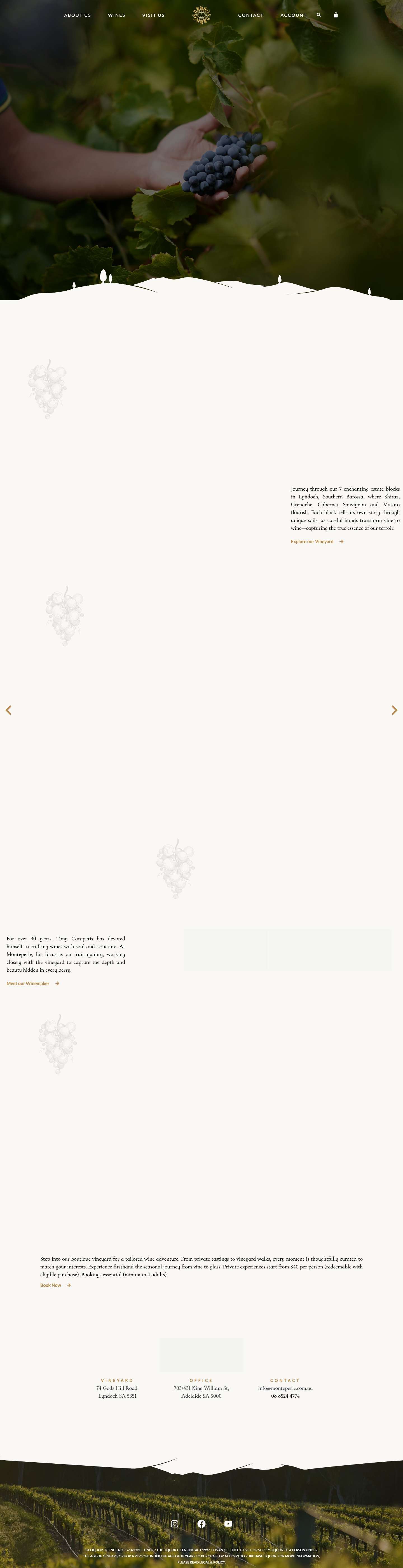 Home - Monteperle Wines - Full Screenshot