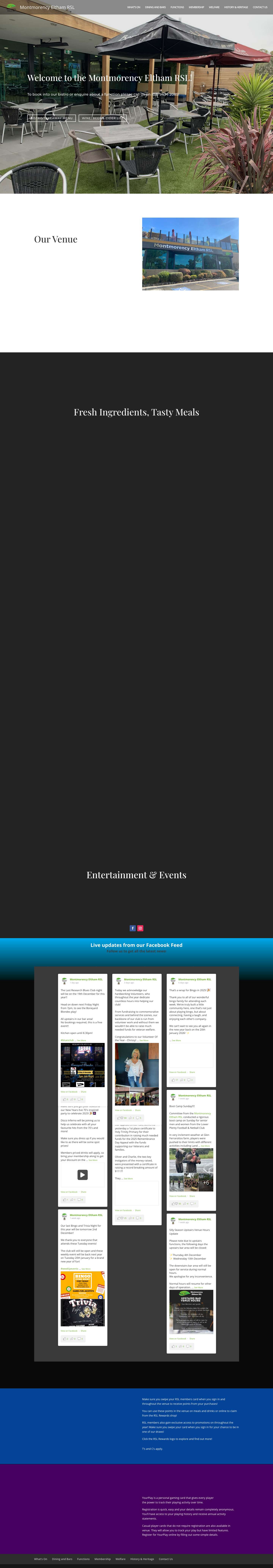 Montmorency Eltham RSL | Lest We ForgetComments Box SVG icons - Full Screenshot