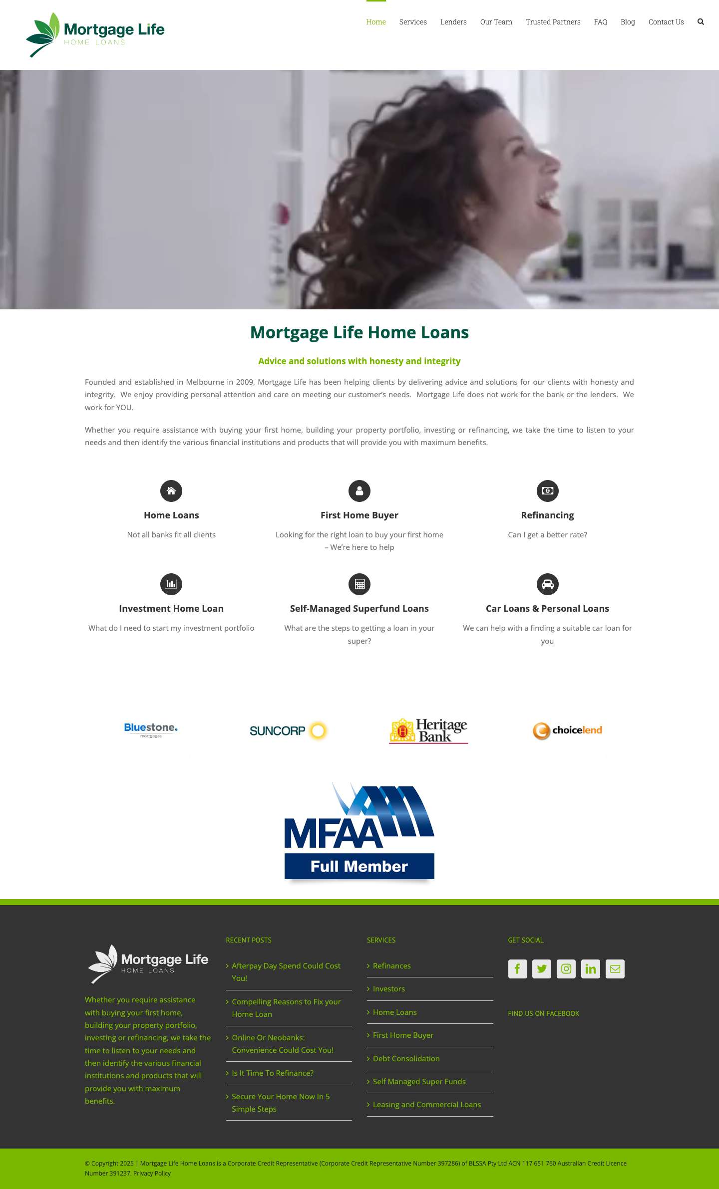 Home Loan Experts, Refinancing, Mobile Broker in Melbourne Australia - Mortgage Life - Full Screenshot