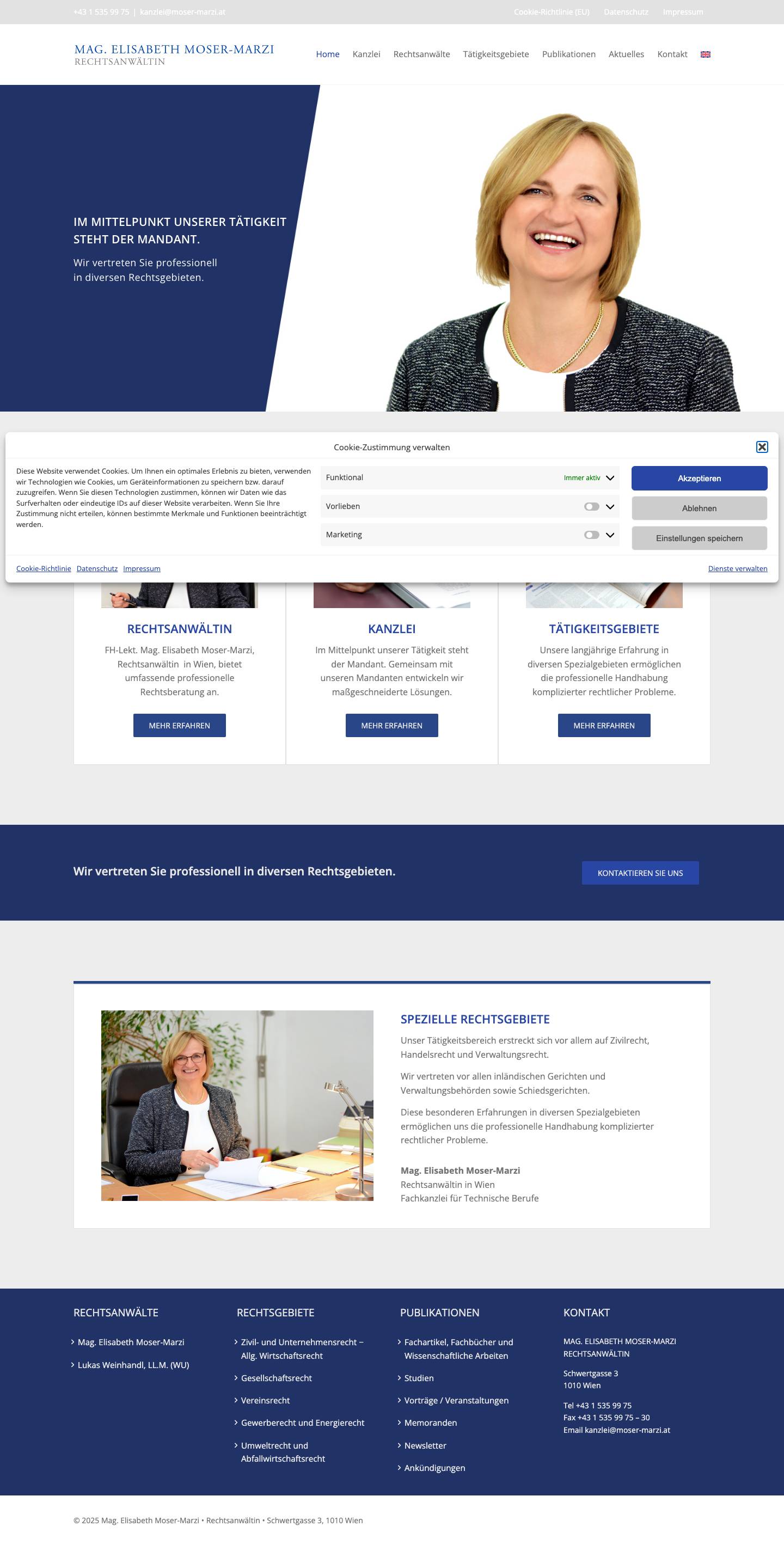 Home - Mag. Elisabeth Moser-Marzi - Full Screenshot