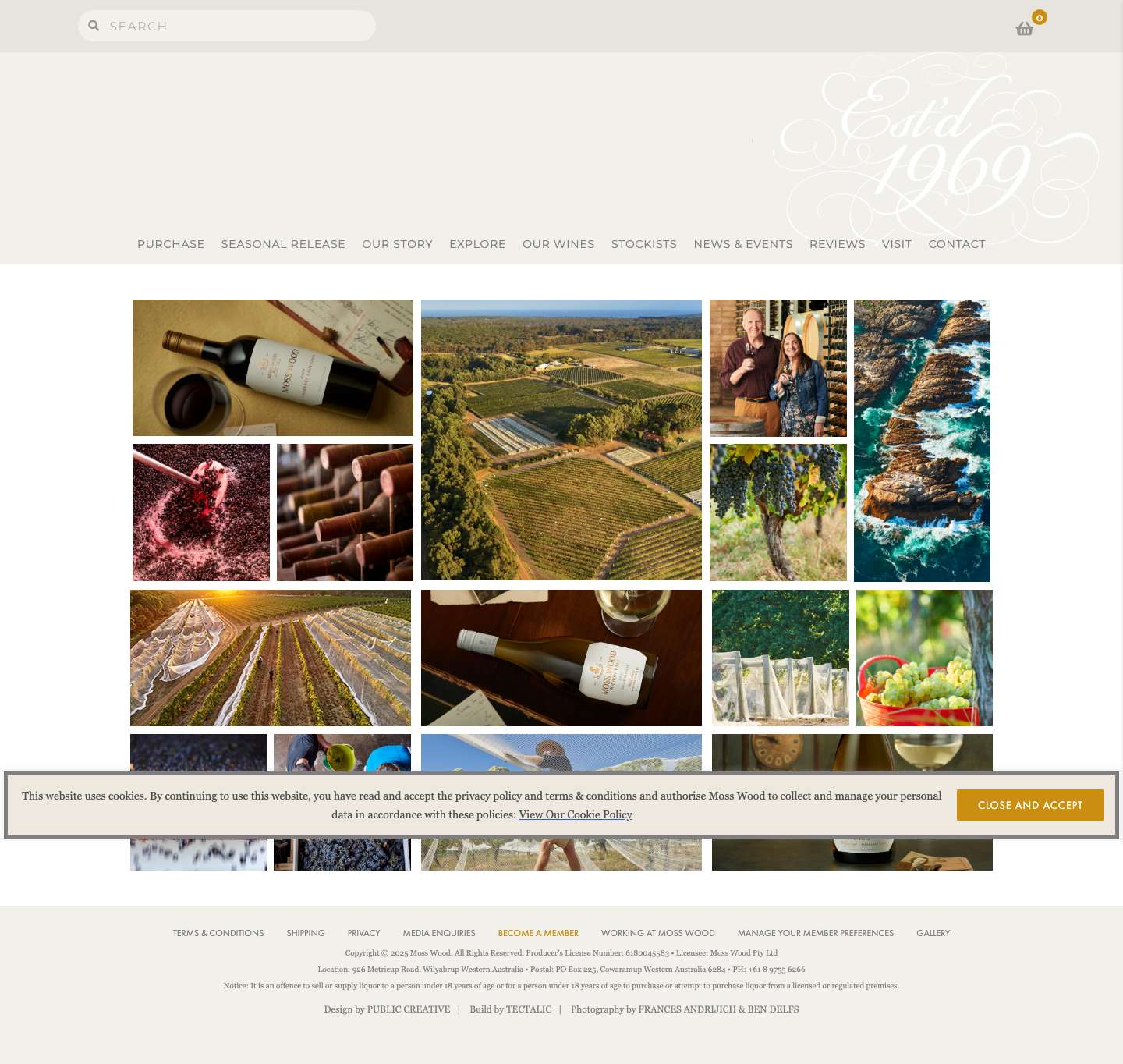 Moss Wood Wines - Margaret River Winery - Full Screenshot