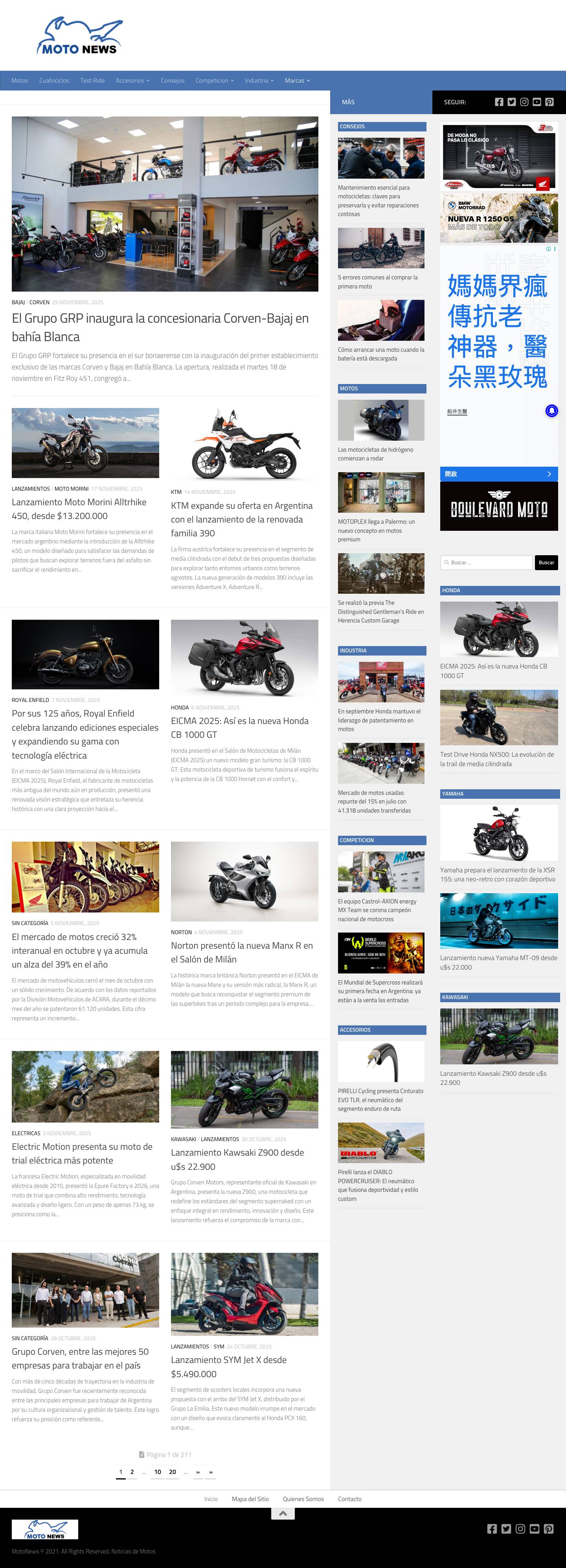 MotoNews - Noticias de motos - Full Screenshot