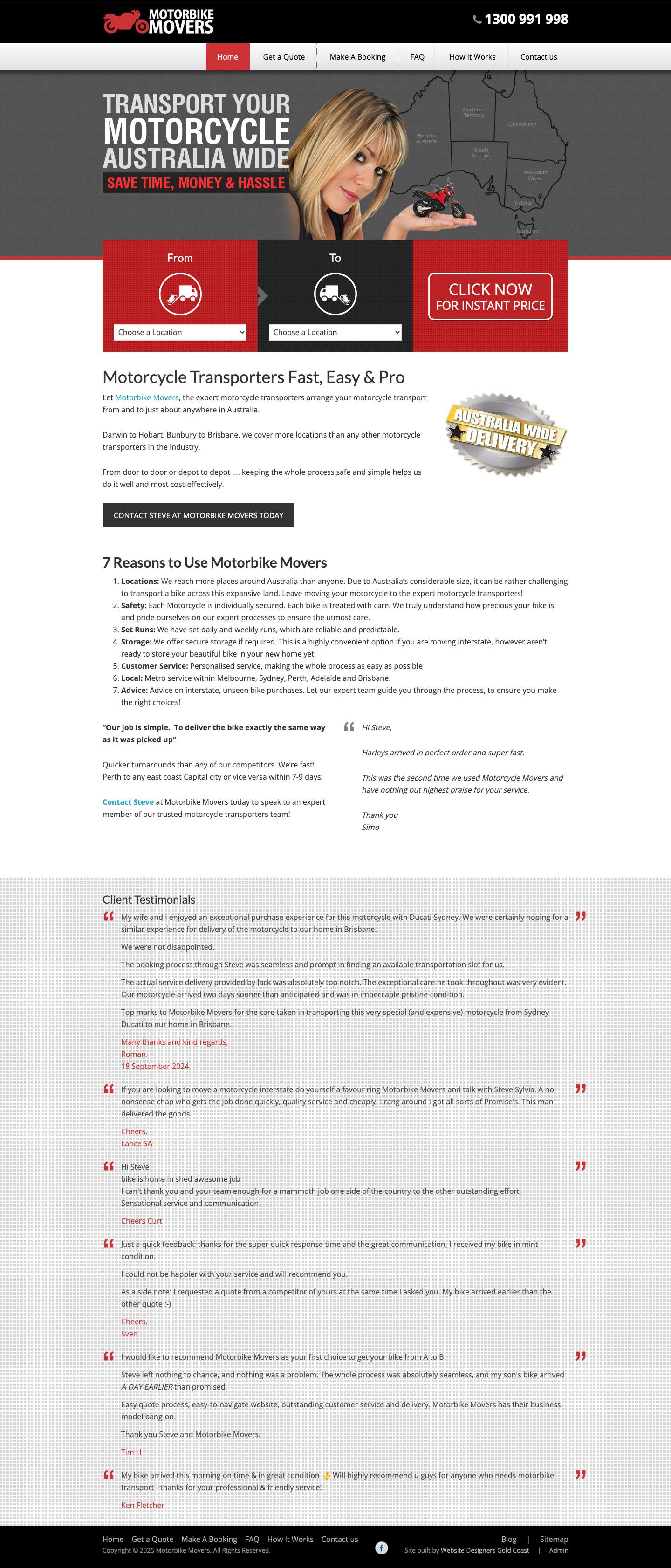 Motorcycle Transporters with care - Motorbike Movers - Full Screenshot