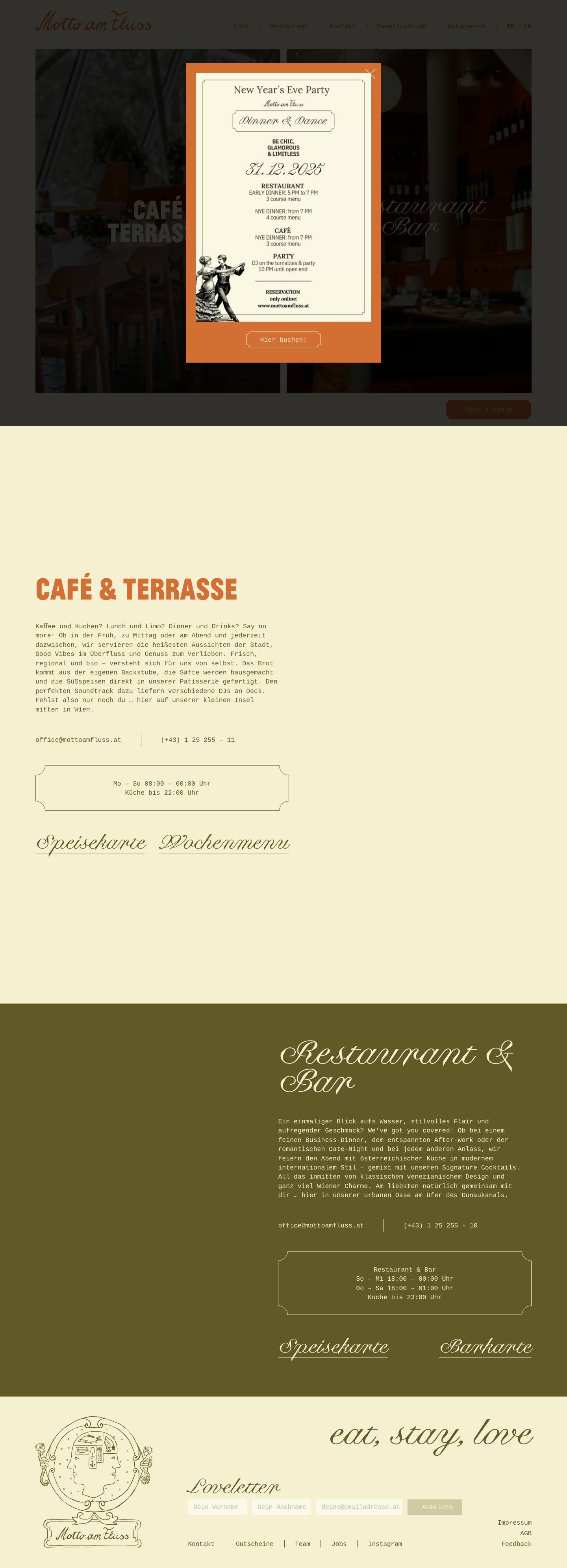 MOTTO am Fluss | Café und Restaurant - Full Screenshot