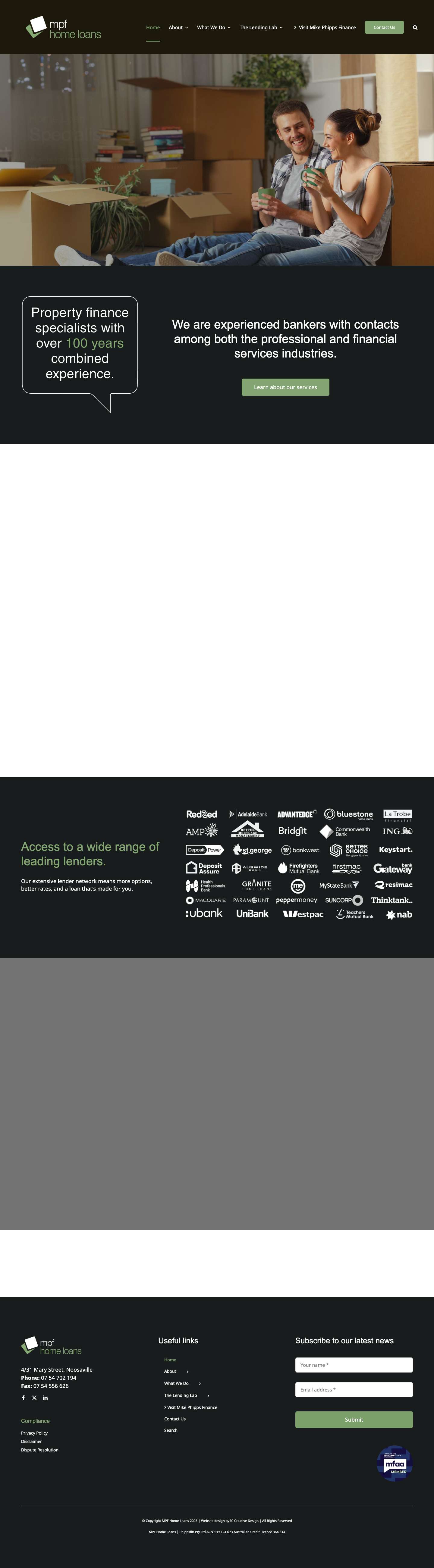 Expert Home Loan Support: Free Finance Team | MPF Finance - Full Screenshot