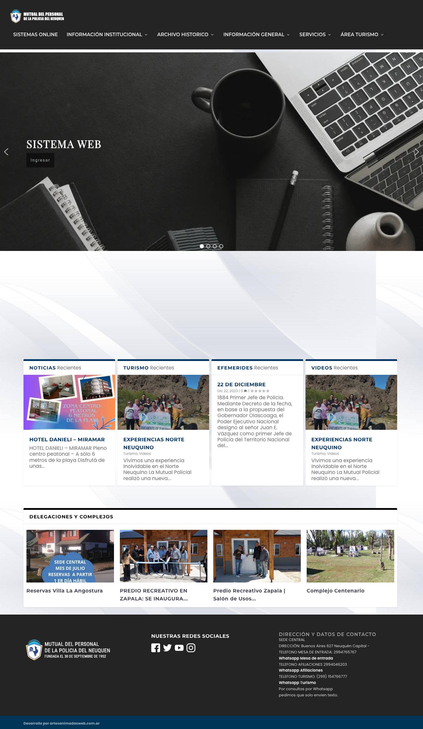 Mutual del Personal de la Policía de Neuquén - Full Screenshot