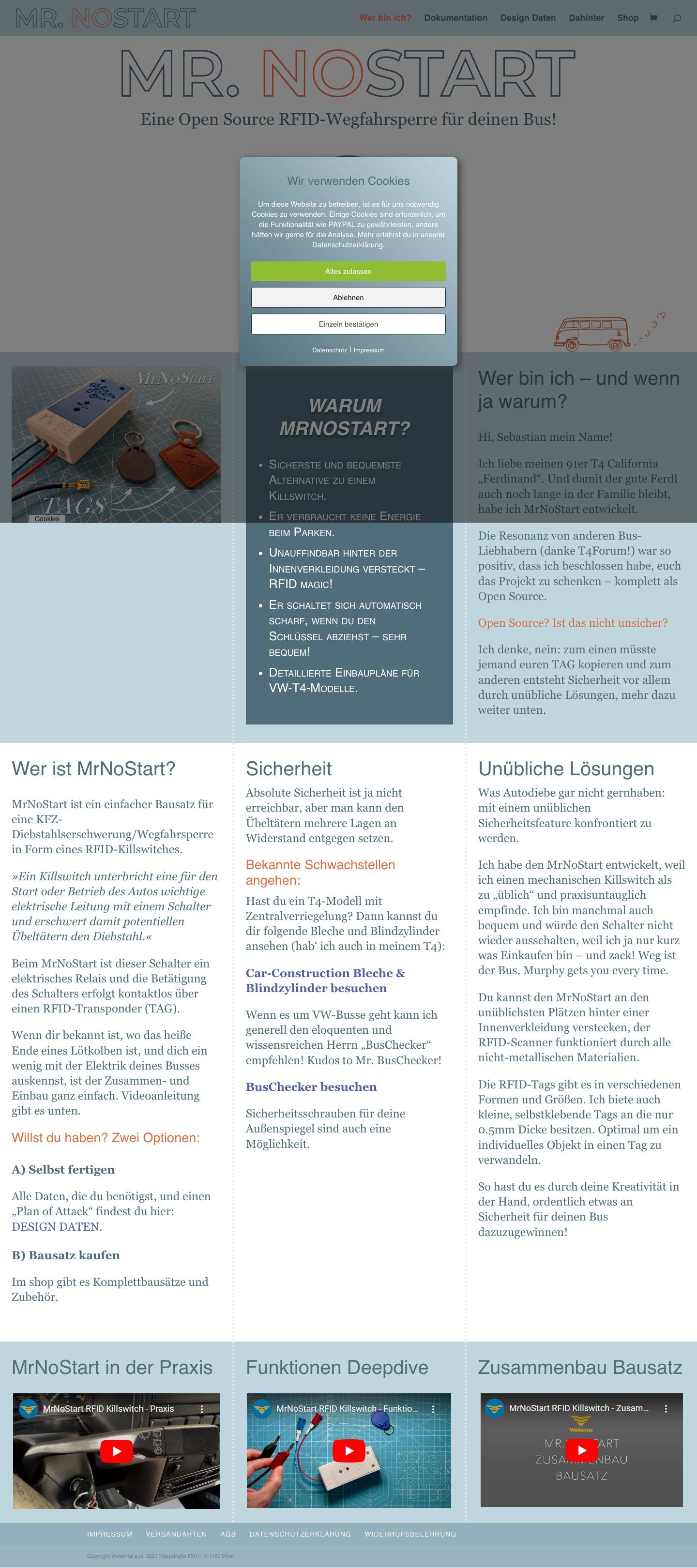 MrNoStart Wegfahrsperre | Die Wegfahrsperre für deinen Bus - Full Screenshot