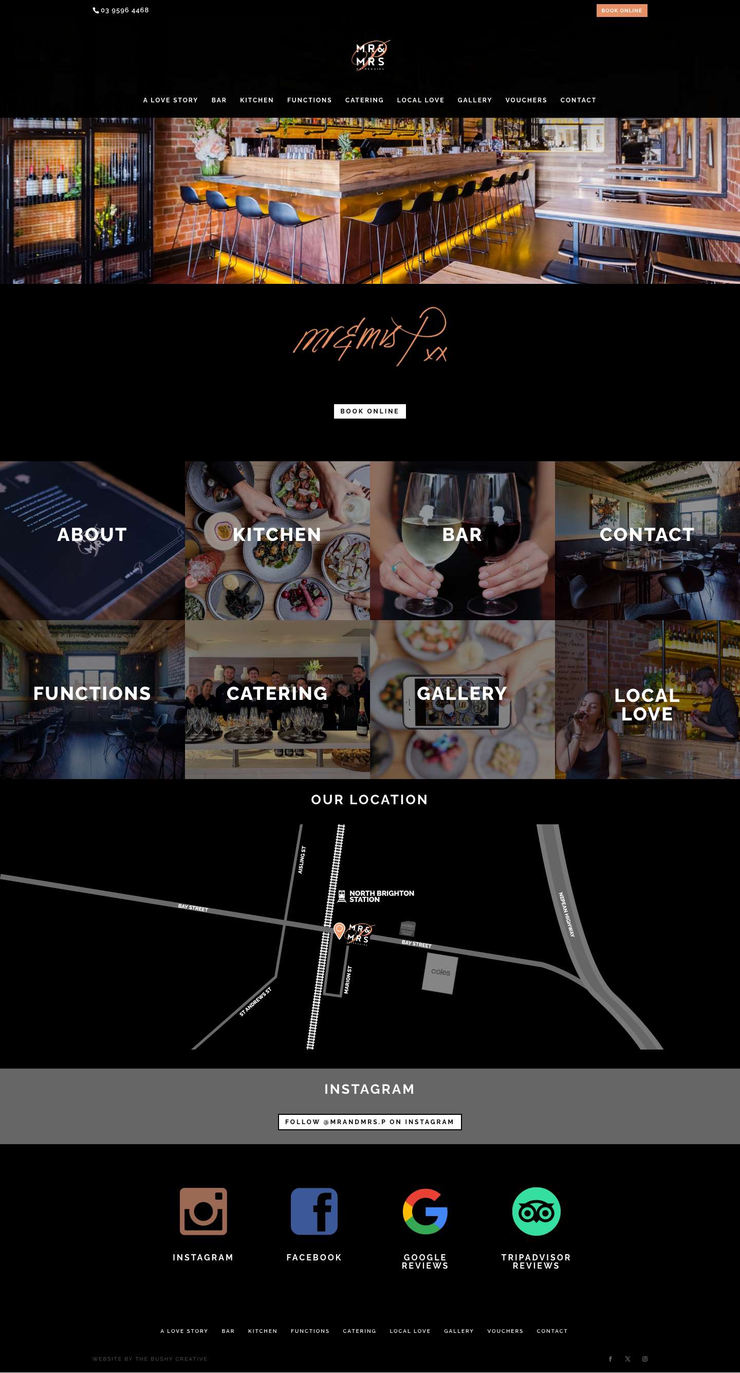 Brighton Restaurants | Bayside Restaurant Cocktail Bar Melbourne - Full Screenshot