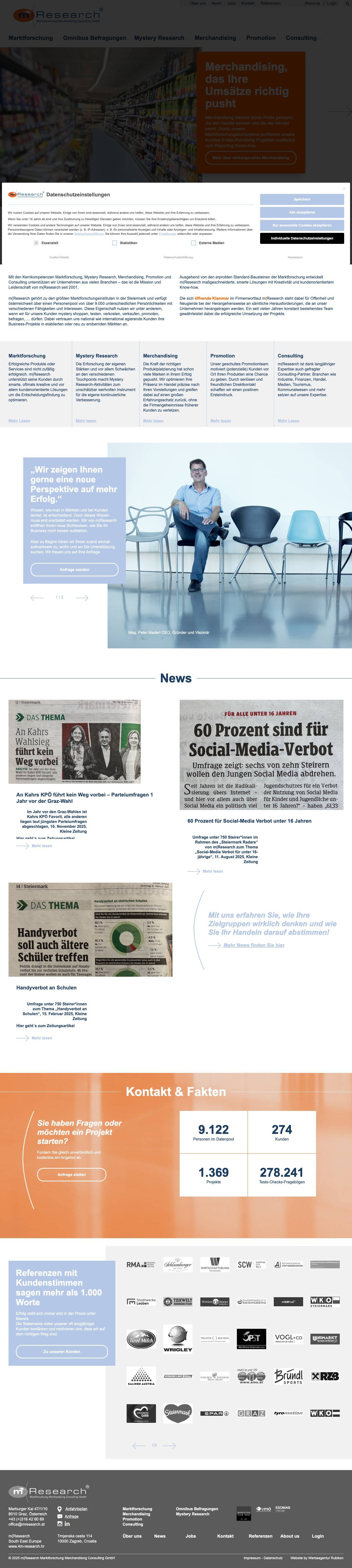 m(Research | Marktforschung | Consulting | Marketing - Full Screenshot