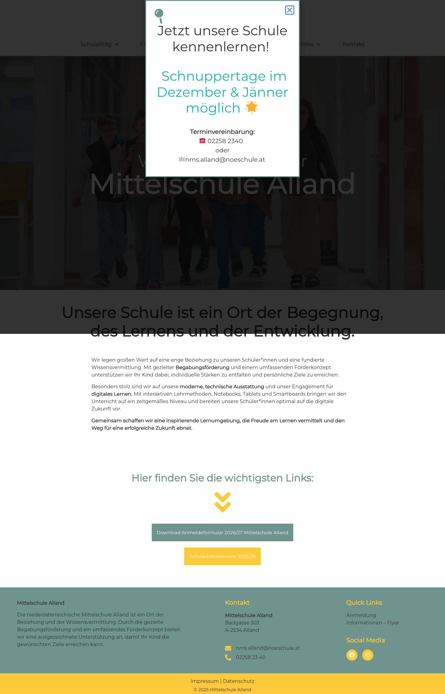 Mittelschule Alland - Full Screenshot