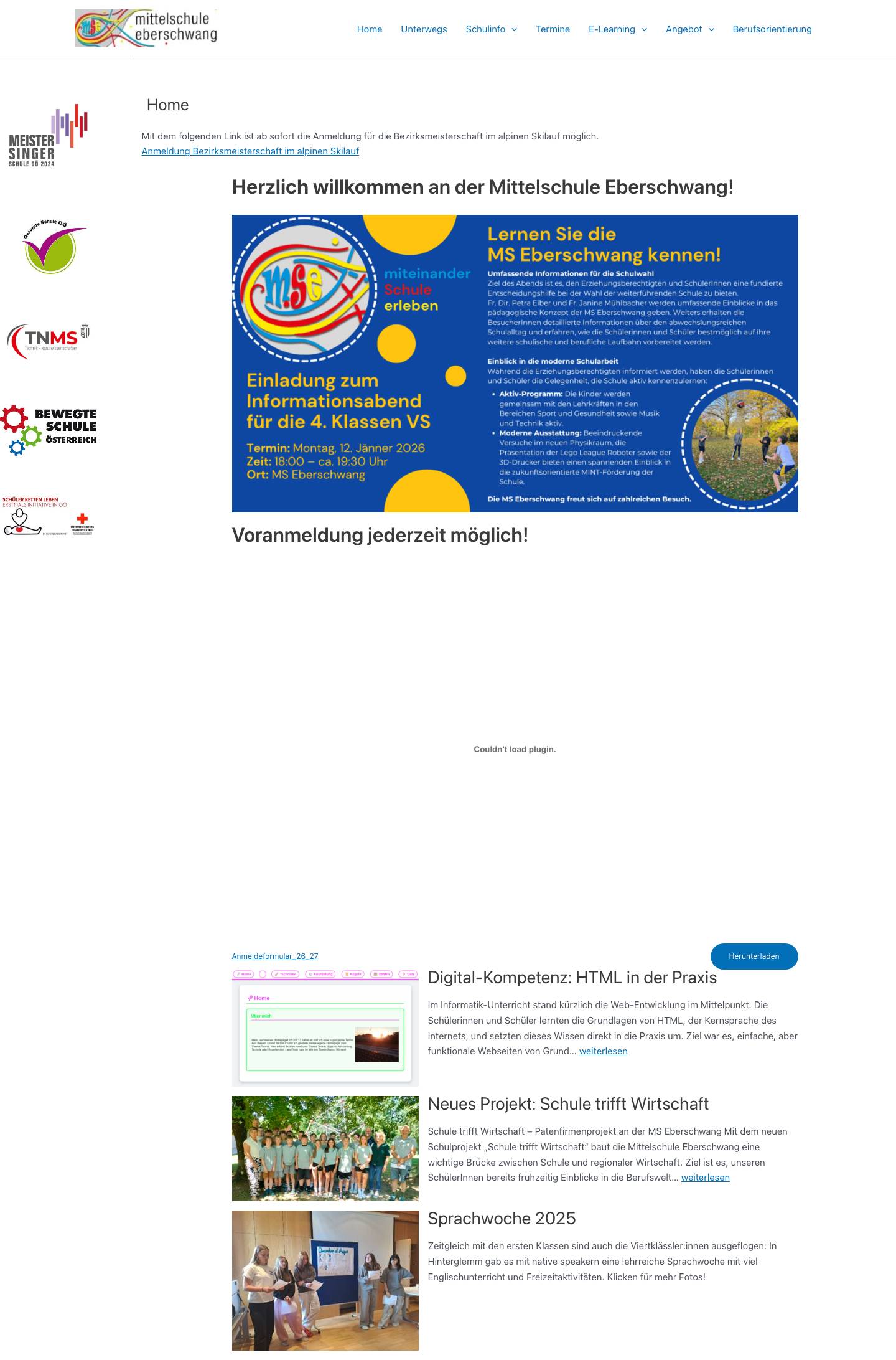 Mittelschule Eberschwang – Eberschwang - Full Screenshot