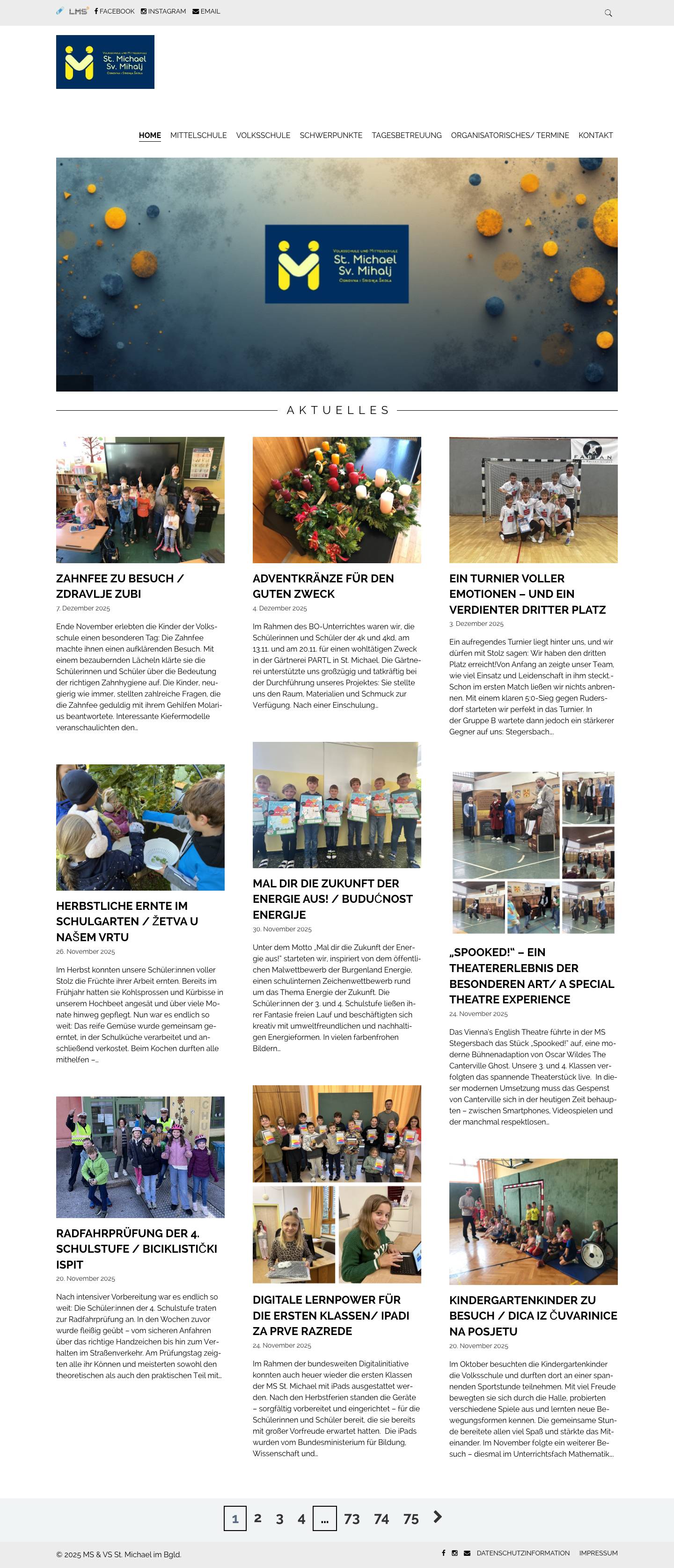 MS & VS St. Michael im Bgld. | OŠ & SŠ Sveti Mihalj - Full Screenshot