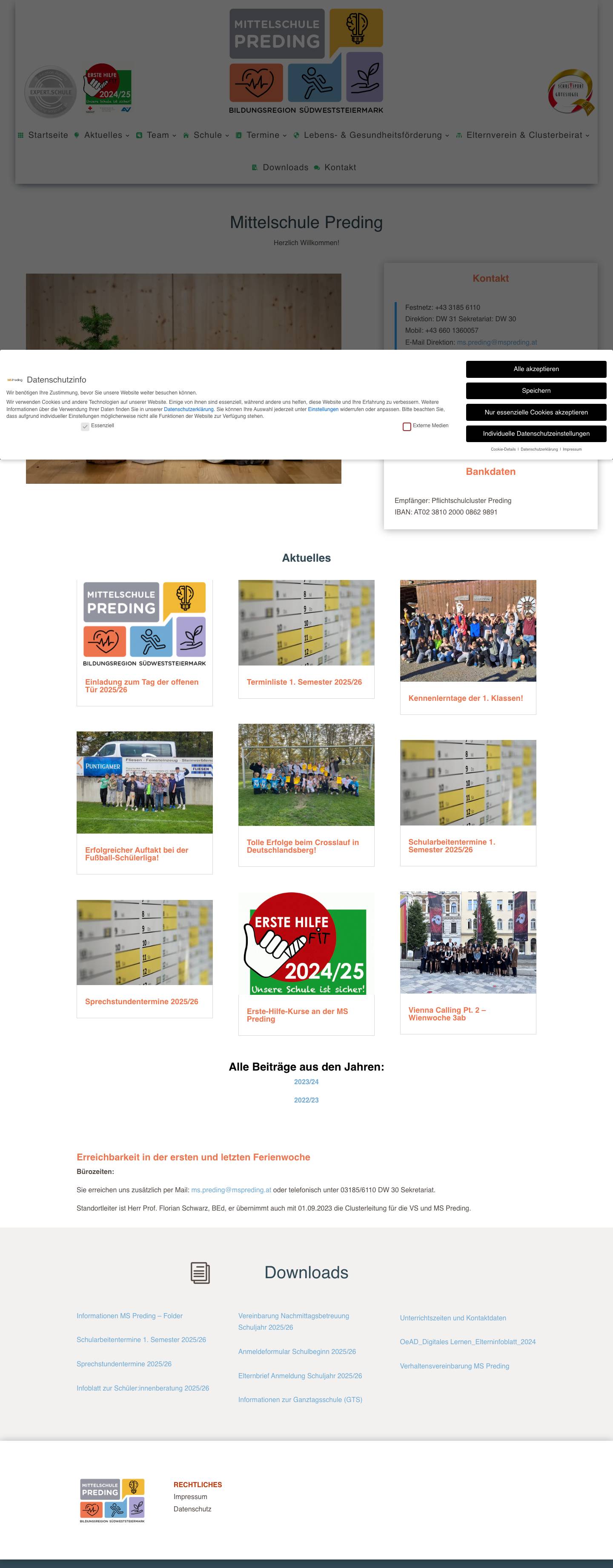 Mittelschule Preding - Full Screenshot