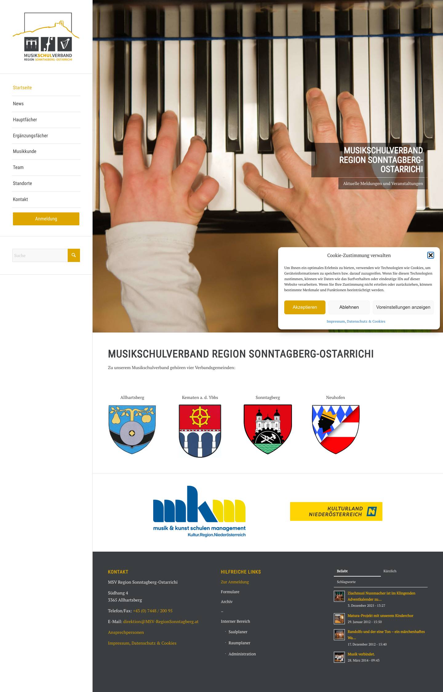 Musikschulverband Region Sonntagberg-OstarrichiSearchZurückWeiterNach oben scrollen - Full Screenshot